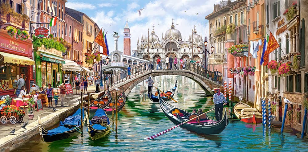 CASTORLAND 4000 Piece Jigsaw Puzzles, Charms of Venice, Italy Puzzle, Gondola Puzzle, European Puzzle, Adult Puzzles, Castorland C-400287-2