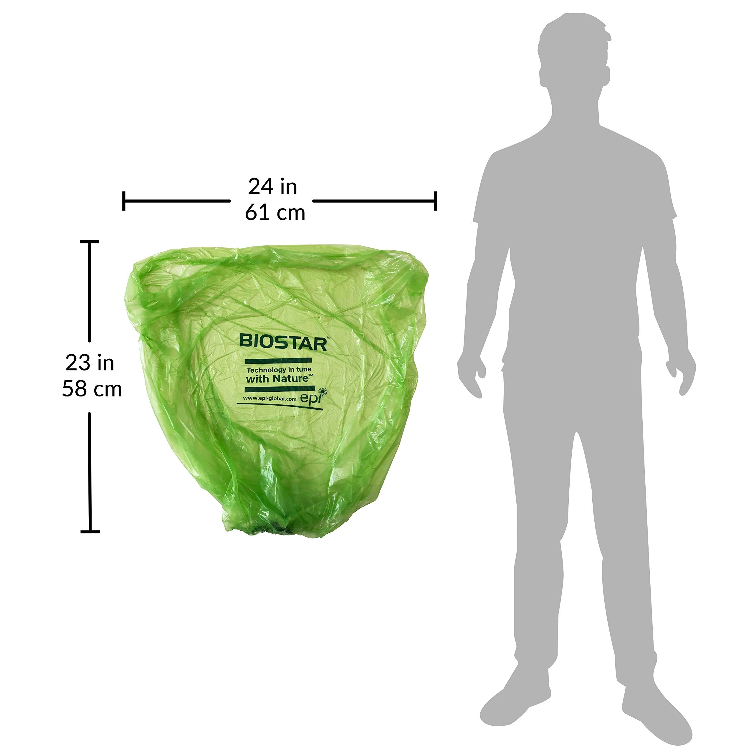 Reli. Biodegradable 6-8 Gallon Trash Bags | 1000 Count Bulk | ASTM D6954 | Green | Eco-Friendly | Oxobiodegradable Under Certain Conditions (See Product Description)