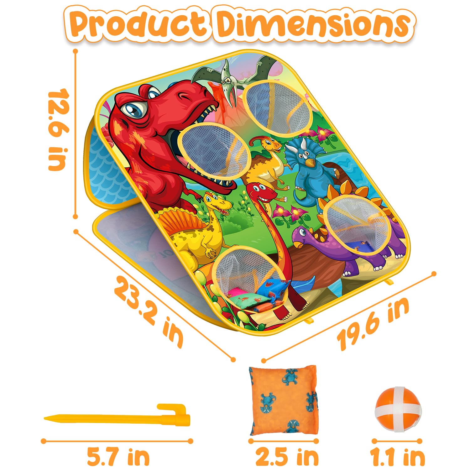 HelloJoy Bean Bag Toss Game Kids Outdoor Toys,Double-Sided Foldable Cornhole Board Backyard Beach Yard Outdoor Toys for Toddler, Outside Lawn Party Activities Toy Gifts for Boys Girls Age 3 4 5 6 7 8