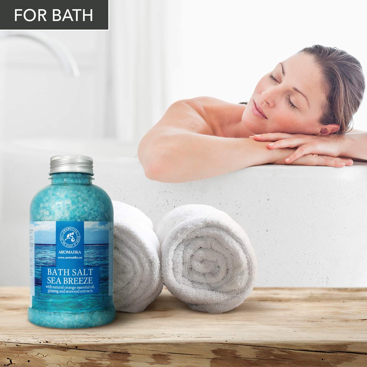 Bath Sea Salt 46 Oz - Sea Breeze Salt - Natural Bath Sea Salts - Best for Good Sleep - Relaxing - Calming - Body Care - Beauty - Aromatherapy