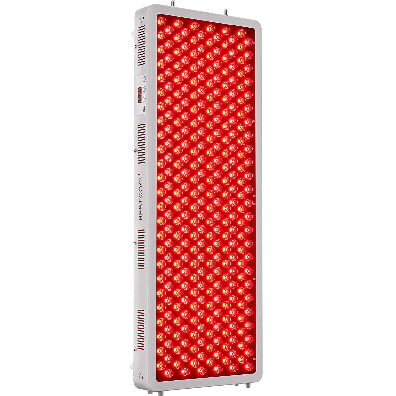 Bestqool Red Light Therapy Device, 4 Wavelengths Full Body Near Infrared Light Therapy, Elite Grade Dual Chip 300 LEDs, High Power Panel for Pain Relief, Muscle, Skin, Energy. 500W. Modular Design.