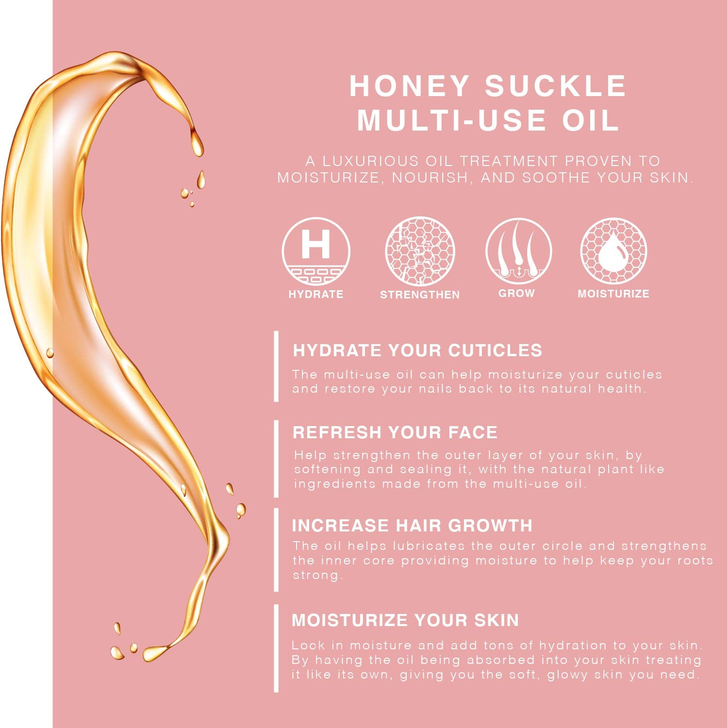 Provence Multi-Use Face, Body & Hair Oil - Hydrates Skin, Restores Shine - With Apricot, Coconut Oil & Vitamin E - 4 Fl Oz