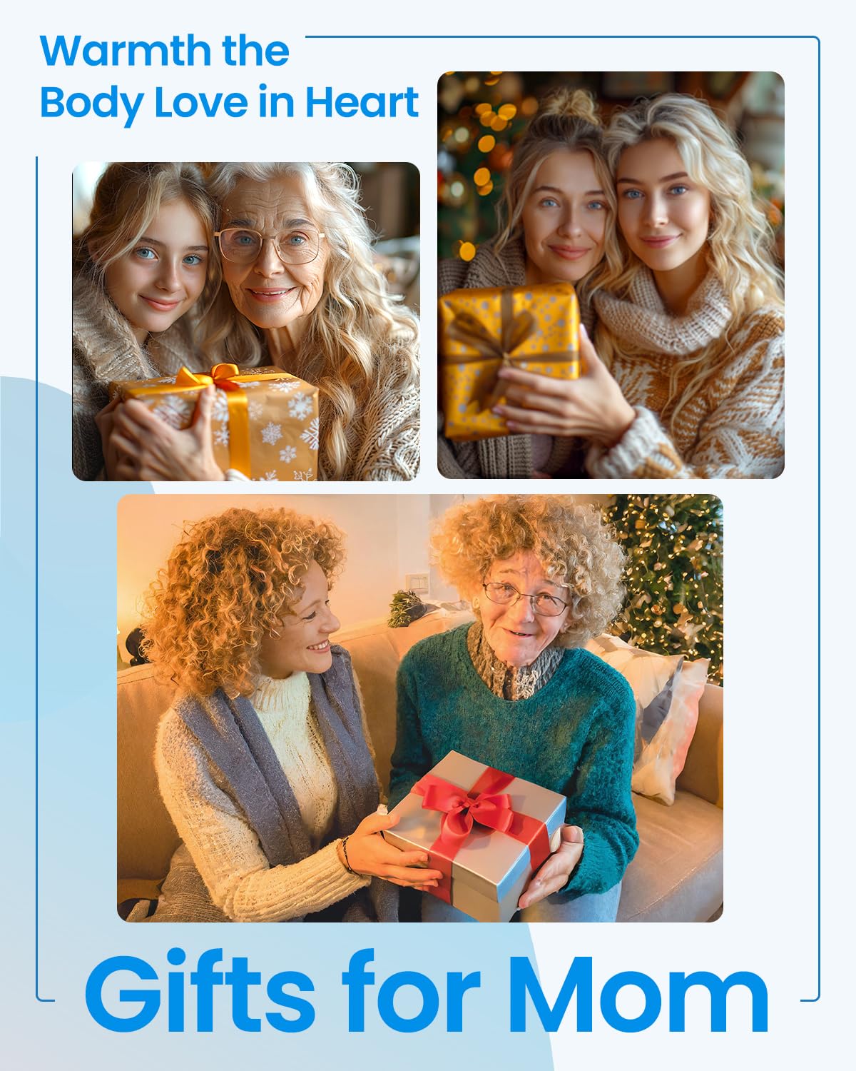 RENPHO Heating Pad for Back, Neck Shoulder Heat Pads for Pain Relief, FSA HSA Approved, Christmas Gifts for Mom Dad, Birthday Gifts for Women Men, Auto Shut Off, ETL Certified, 24"x33", Dark Blue