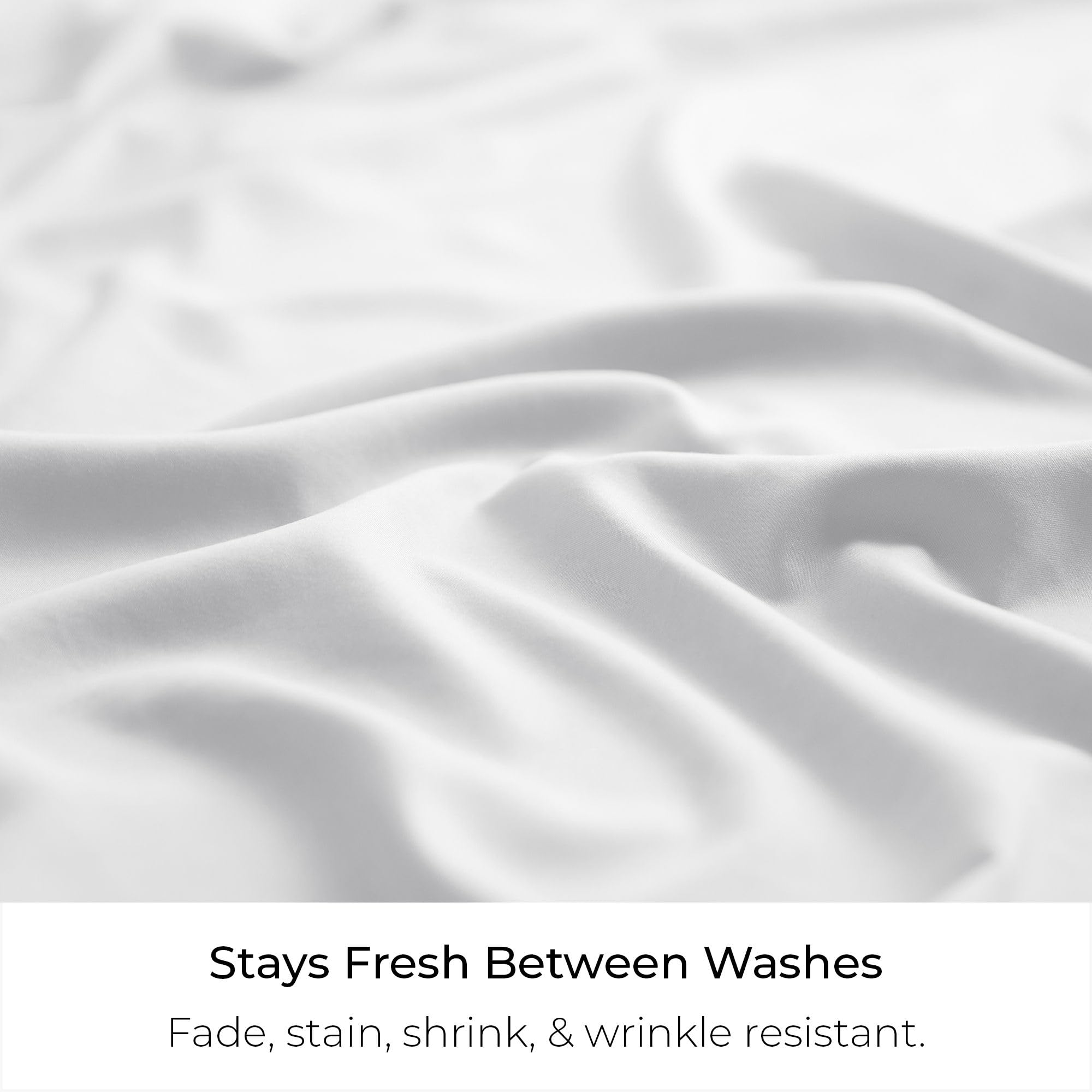 Mellanni Bed Skirt King Size - Bed Skirting - 15-Inch Tailored Drop Pleated Dust Ruffle - Hotel Luxury Bedding - Wrinkle, Fade, Stain Resistant - 1 Bedskirt (King, White)