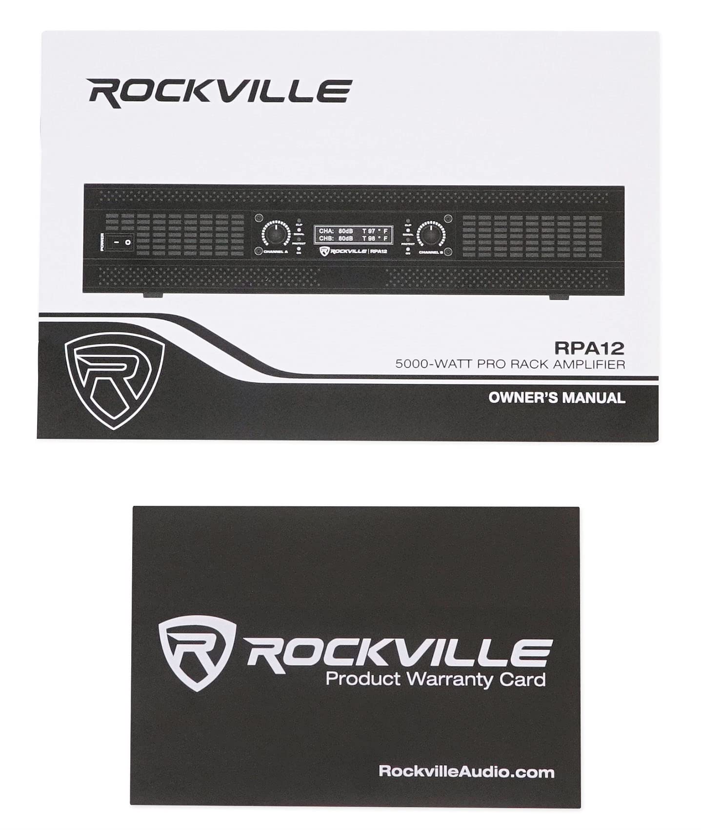 Rockville RPA12 5000W Peak / 1400W RMS 2-Channel Power Amplifier, Rack Mountable - Perfect for Live Sound, Pro Audio, DJs