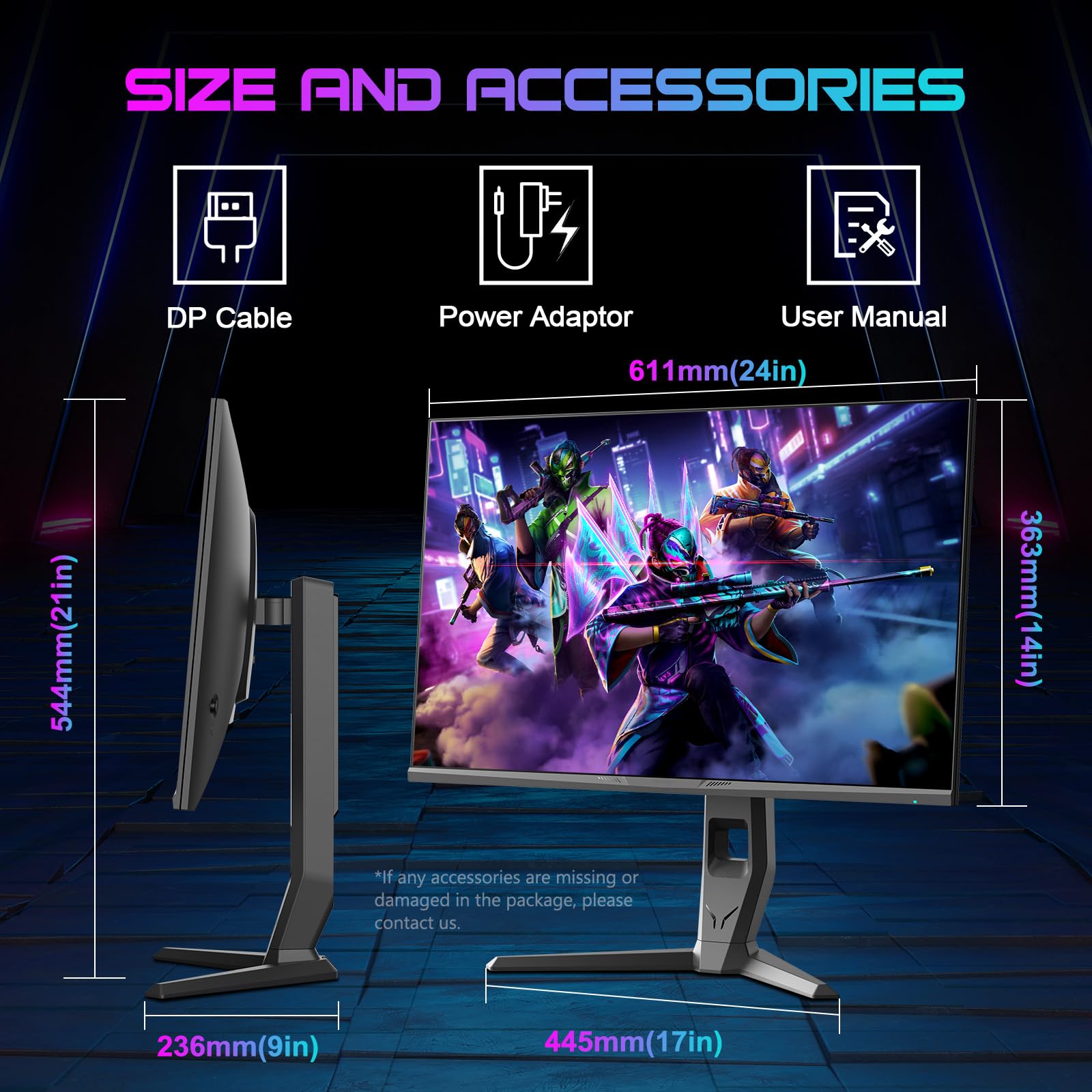 SANSUI 27 inch WQHD Gaming Monitor 1440P 180Hz AMD FreeSync 1ms DCI-P3 93% Fast IPS Computer Monitor,Height Adjustable Vertical/Horizontal Rotating 2×DisplayPort/HDMI 丨HDR丨Low Motion Blur 丨Speakers