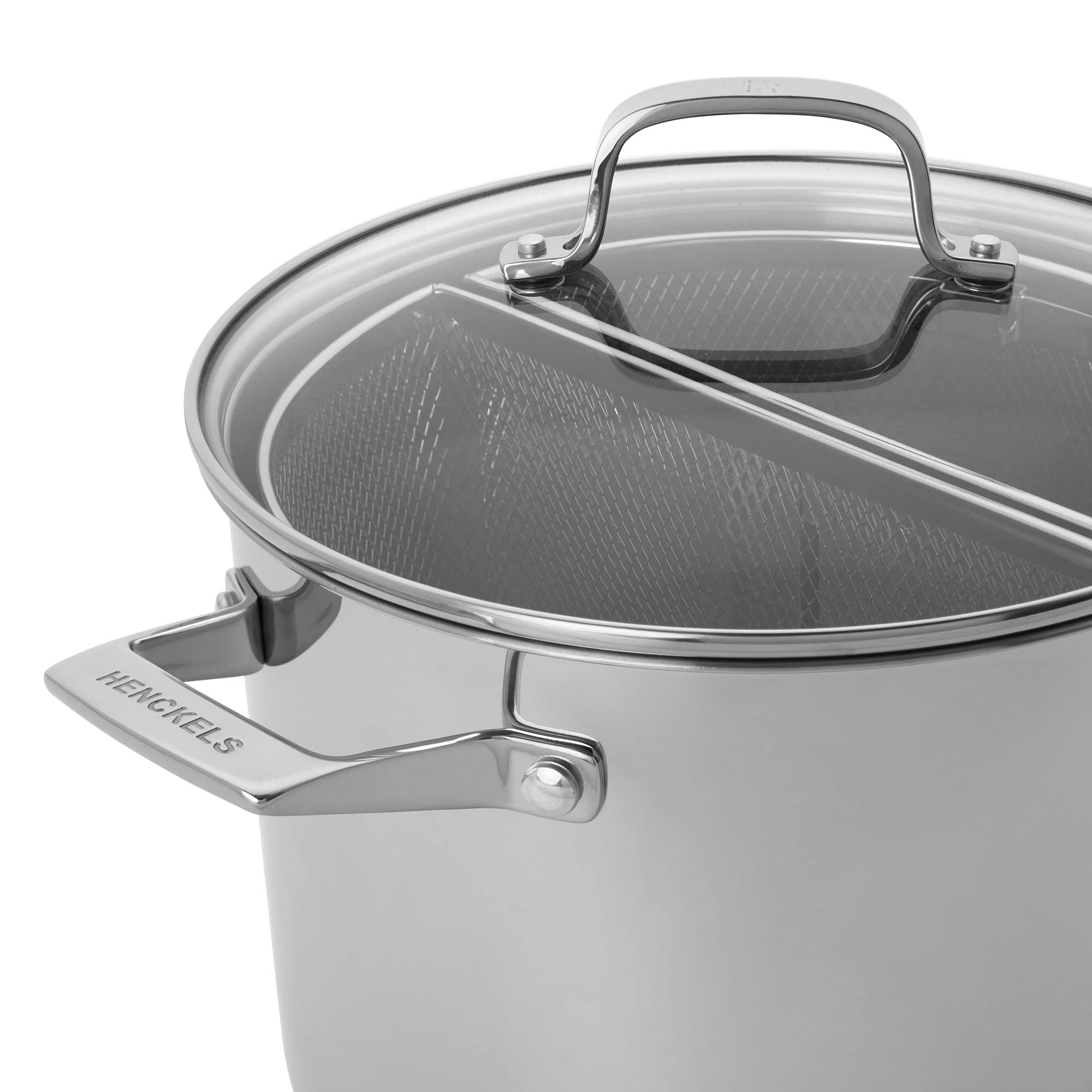 HENCKELS Specialties 8.5-qt Pasta Pot with Lid and Strainers, Stainless Steel