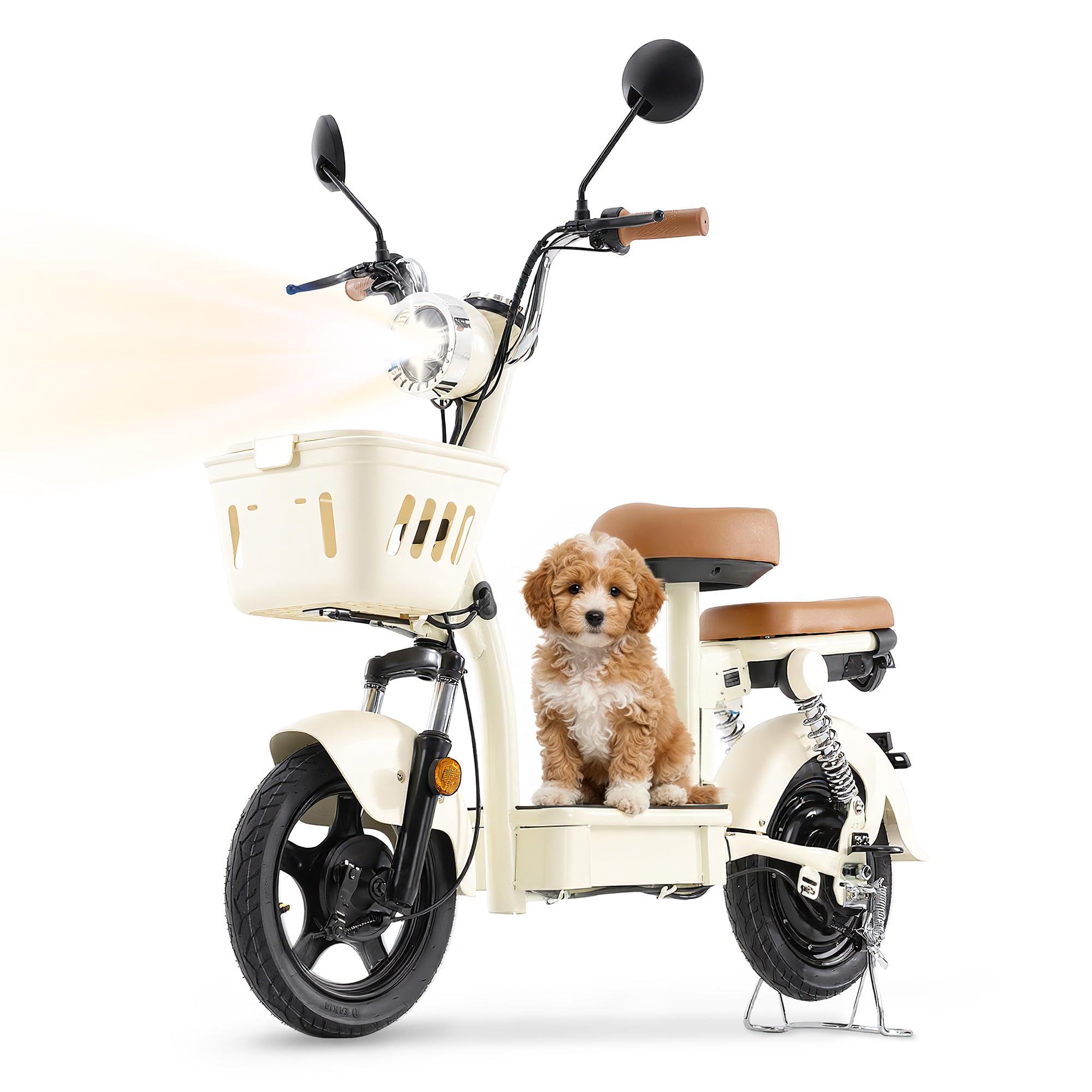escoone Electric Scooter for Adults, 1200W Powerful Motor, 62 Miles Long Range & 28MPH Top Speed, 14" Vacuum Pneumatic Tires E scoote, Dual Suspension, NFC Start Commuter Scooter with Seat