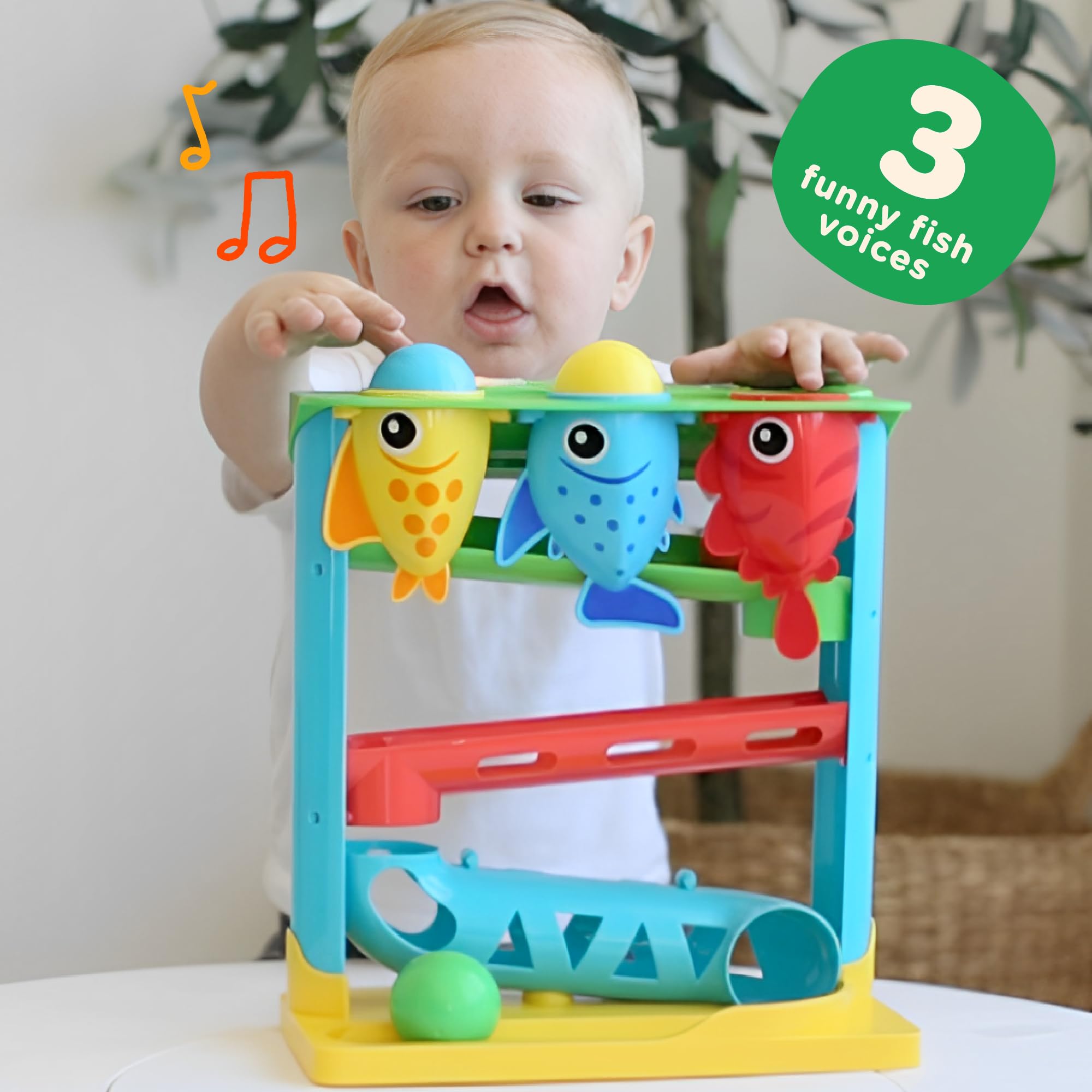 Move2Play, Feed The Fish | Interactive Baby & Toddler Toy | 1, 2+ Year Old Christmas Gift & Birthday Present | Boys & Girls Baby Ages 6, 7, 8, 9, 10, 12, 18, 24+ Months Old