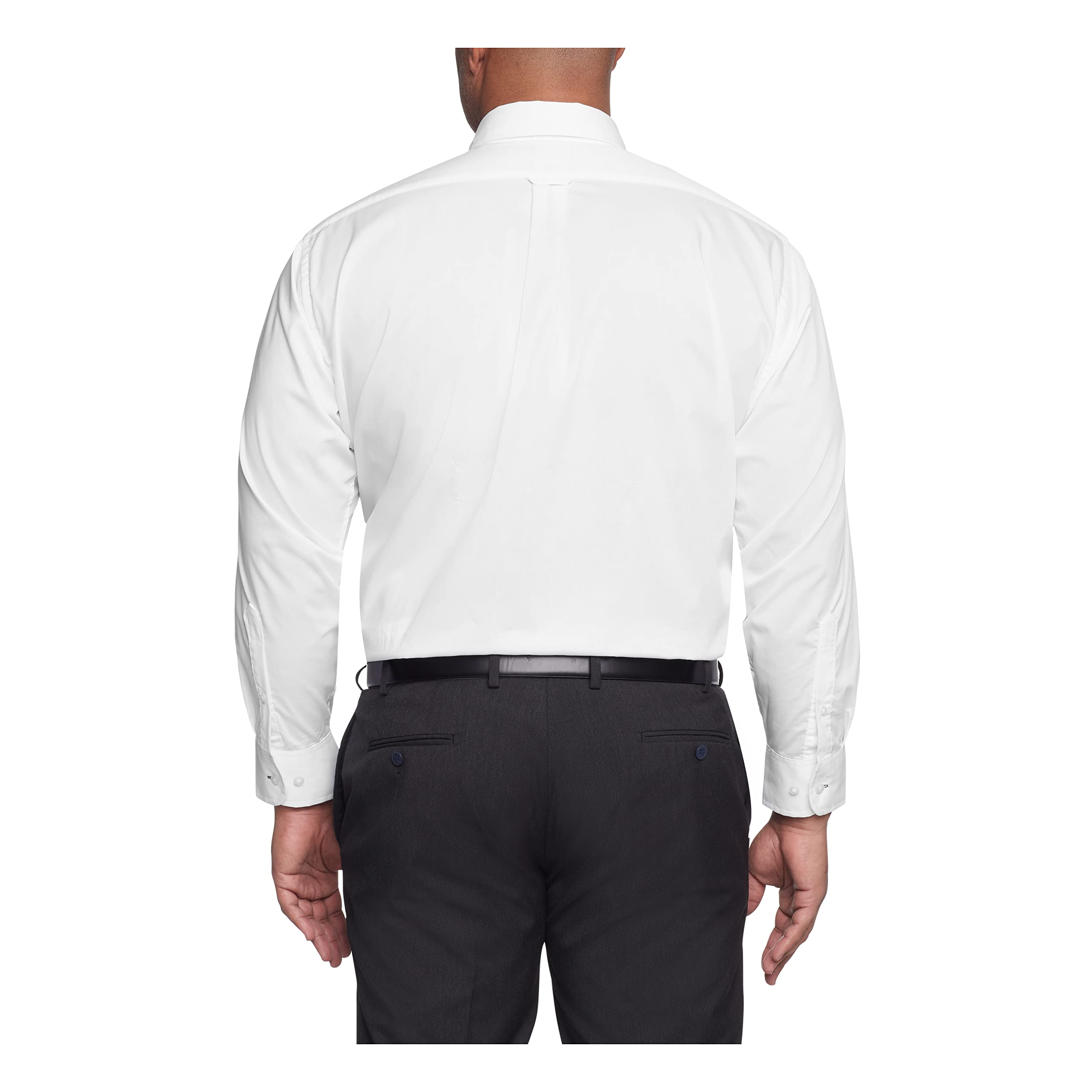 IZOD Men's FIT Dress Shirts Stretch Solid (Big and Tall), White, 20" Neck 34"-35" Sleeve