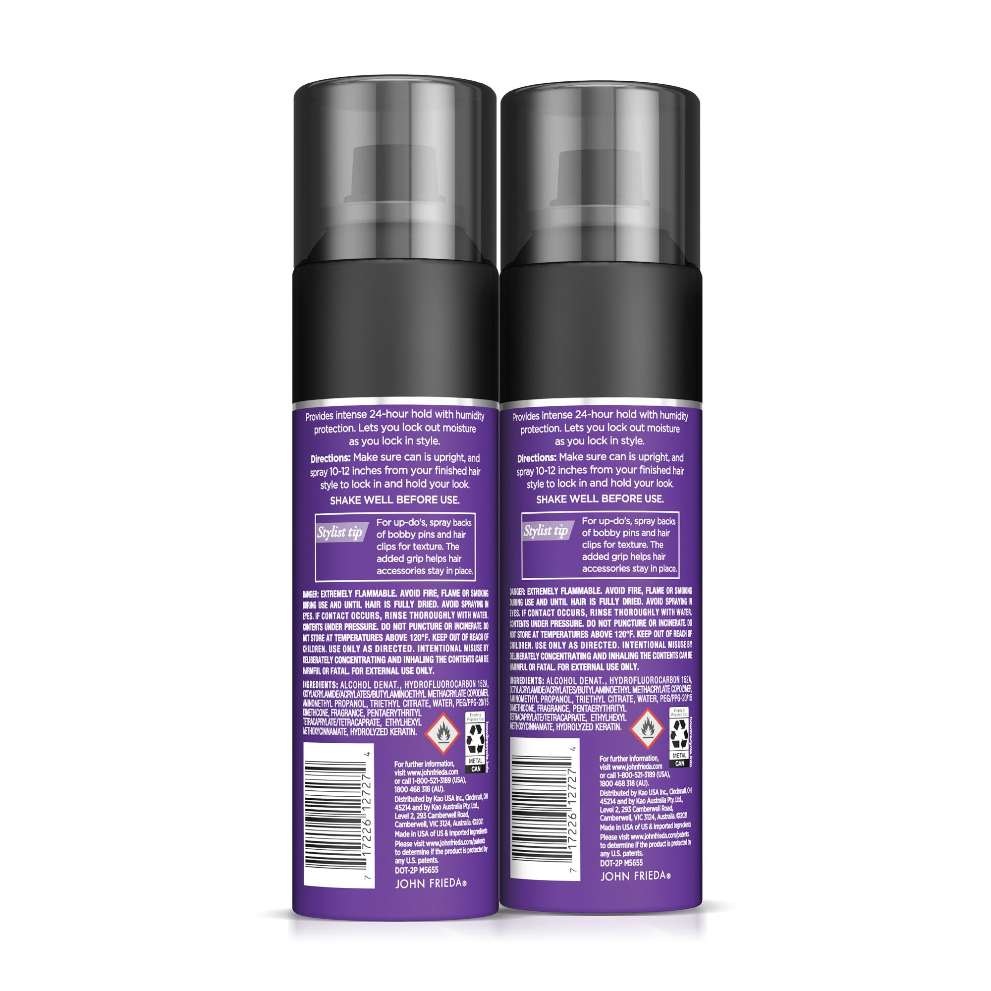 John Frieda Frizz Ease Moisture Barrier Hairspray, Firm Hold Hairspray, Seals Out Moisture, Blocks Frizz, Protects Against Heat, and Keeps Hair Straight with Long-Lasting Hold, 12 Oz, Pack of 2