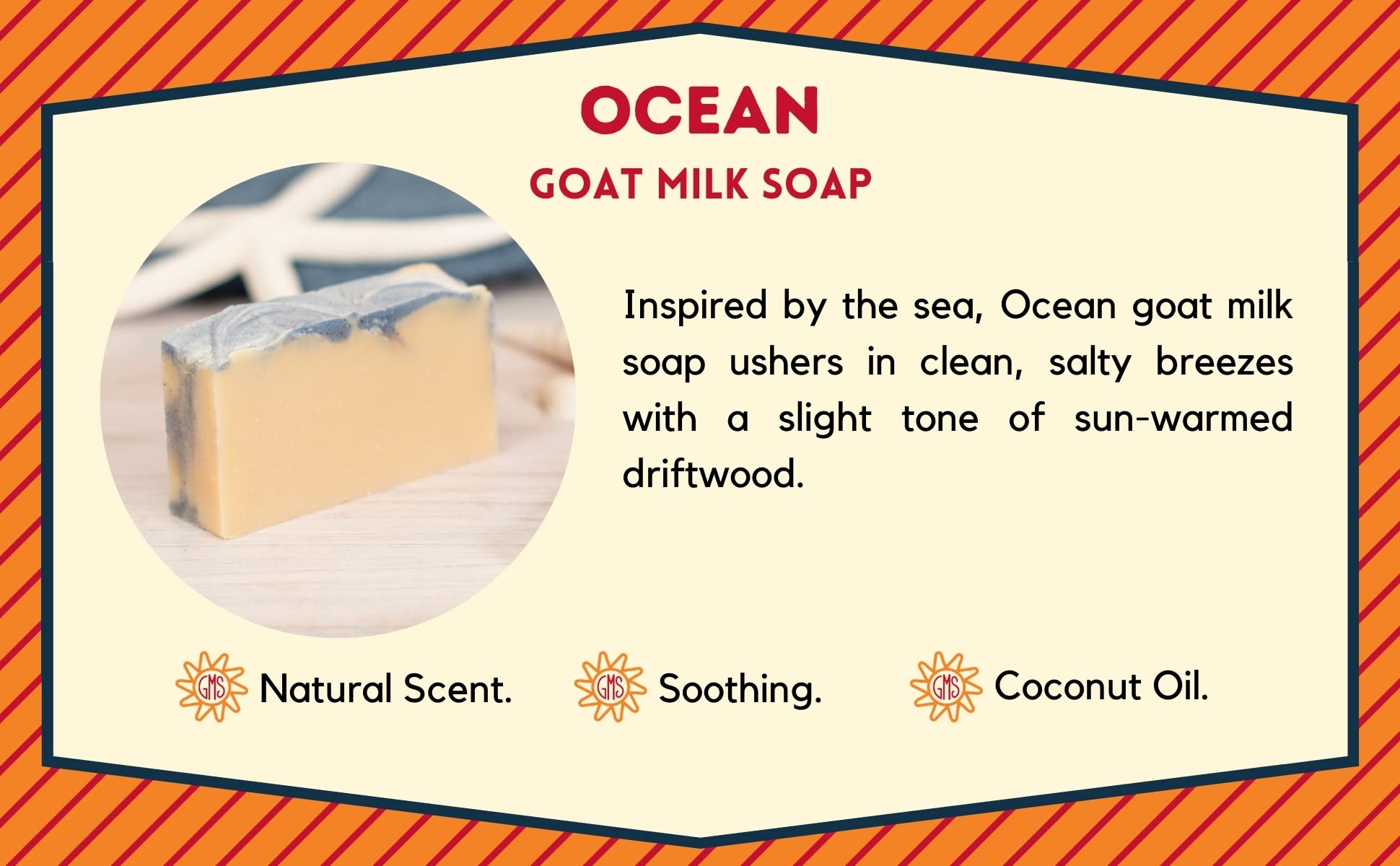 Goat Milk Stuff Goat Milk Soap - OCEAN SOAP | Handmade All-Natural, Goat Milk Soap Bars for Dry Skin Relief, Body & Face Wash for Men and Women, Bar Soap (Box of 2)