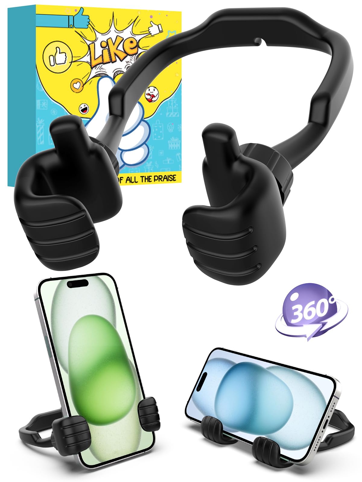 Stocking Stuffers for Teens Boys Adults Kids Gifts for Men Women Christmas: Thumbs Up Lazy Phone Stand Cell Phone Holder Stand Gifts for Teenage Girls Wife Ideas Funny Gag Gadgets Who Have Everything