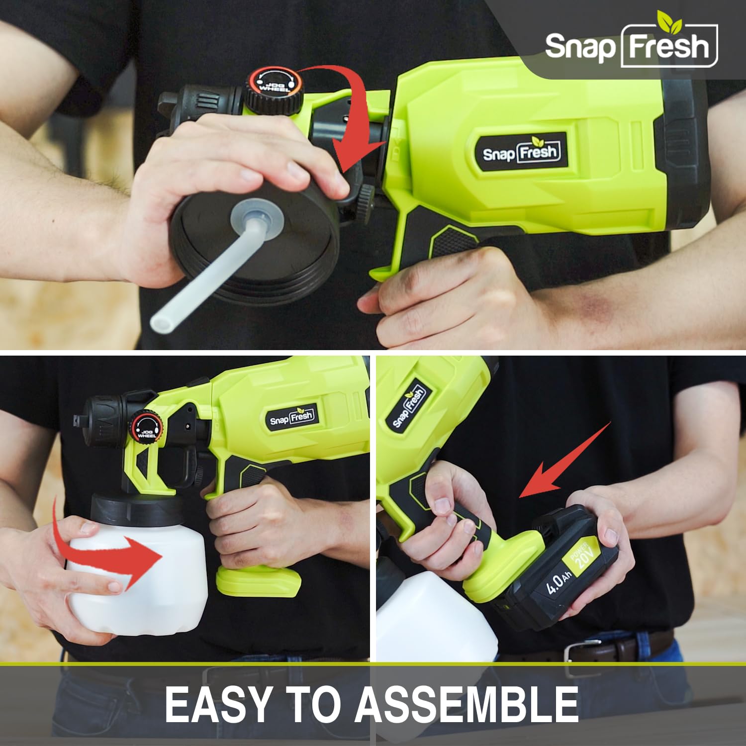 SnapFresh Replacement Paint Sprayer Container, 1200 ml, Compatible with SnapFresh 20V Cordless Paint Sprayer (PS180)