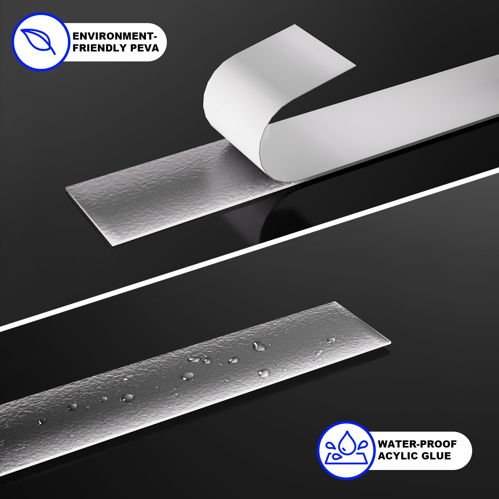 PHIXBEAR Anti Slip Shower Stickers, Original Bathtub Non Slip Stickers, Transparent bathroom safety strips for Bath Tub, Shower Floor, Stairs, Ladders