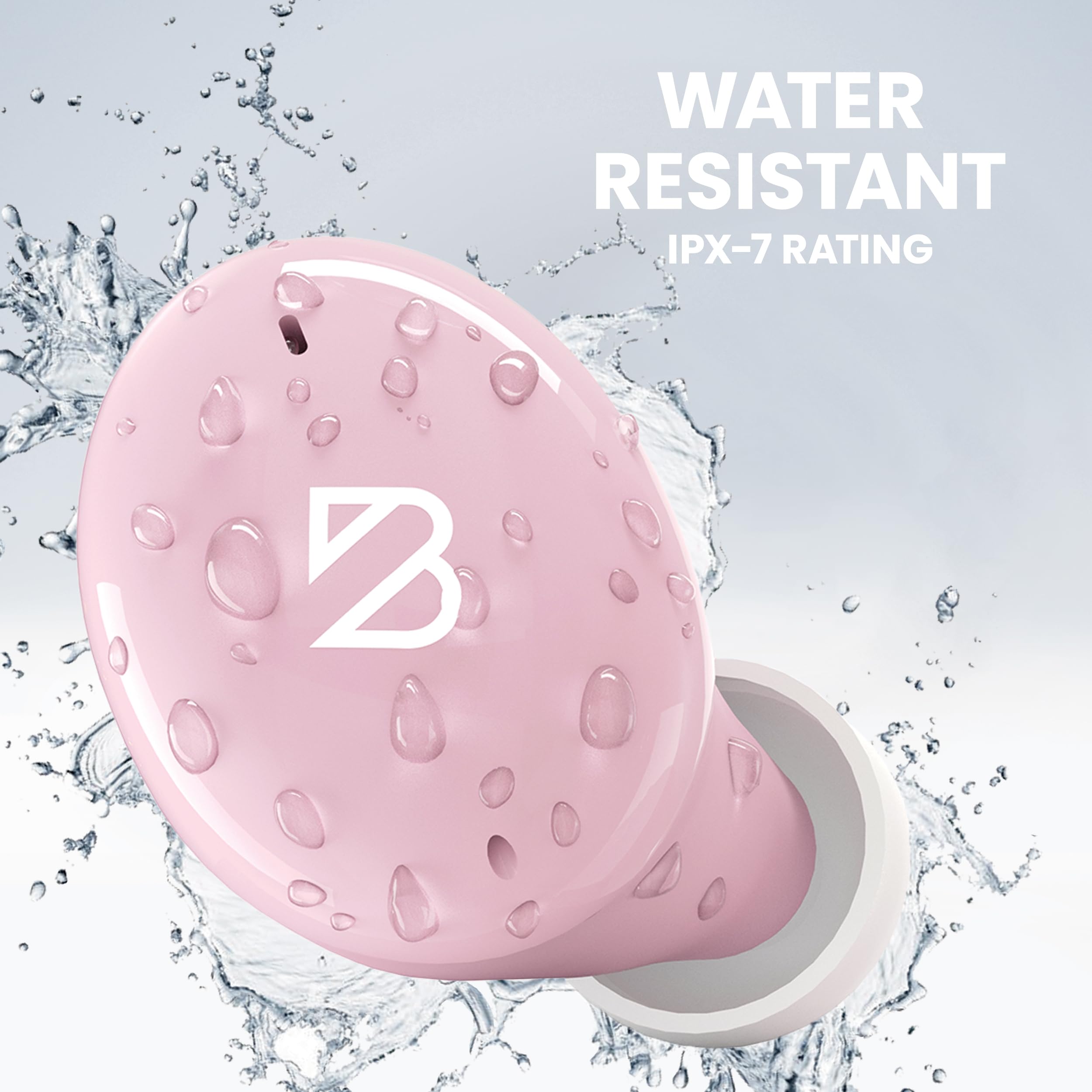 Back Bay Audio Tempo 30 Wireless Earbuds for Small Ears - Award-Winning Sound, Sweatproof Bluetooth Earbuds, Comfortable Ear Buds for Women, Pink Earphones Small Ear Canals, Long Battery Headphones