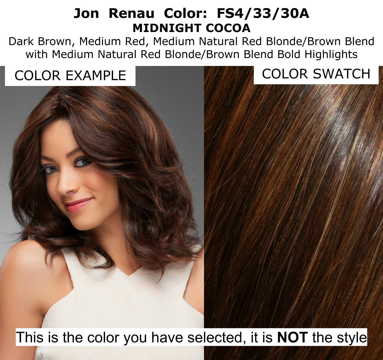 Bundle - 5 Items: Carrie Remy Human Hair by Jon Renau, Christy's Wigs Q & A Booklet Luxury Shampoo & Conditioner & Pure Repair Restoring Balm - Color: FS4/33/30A