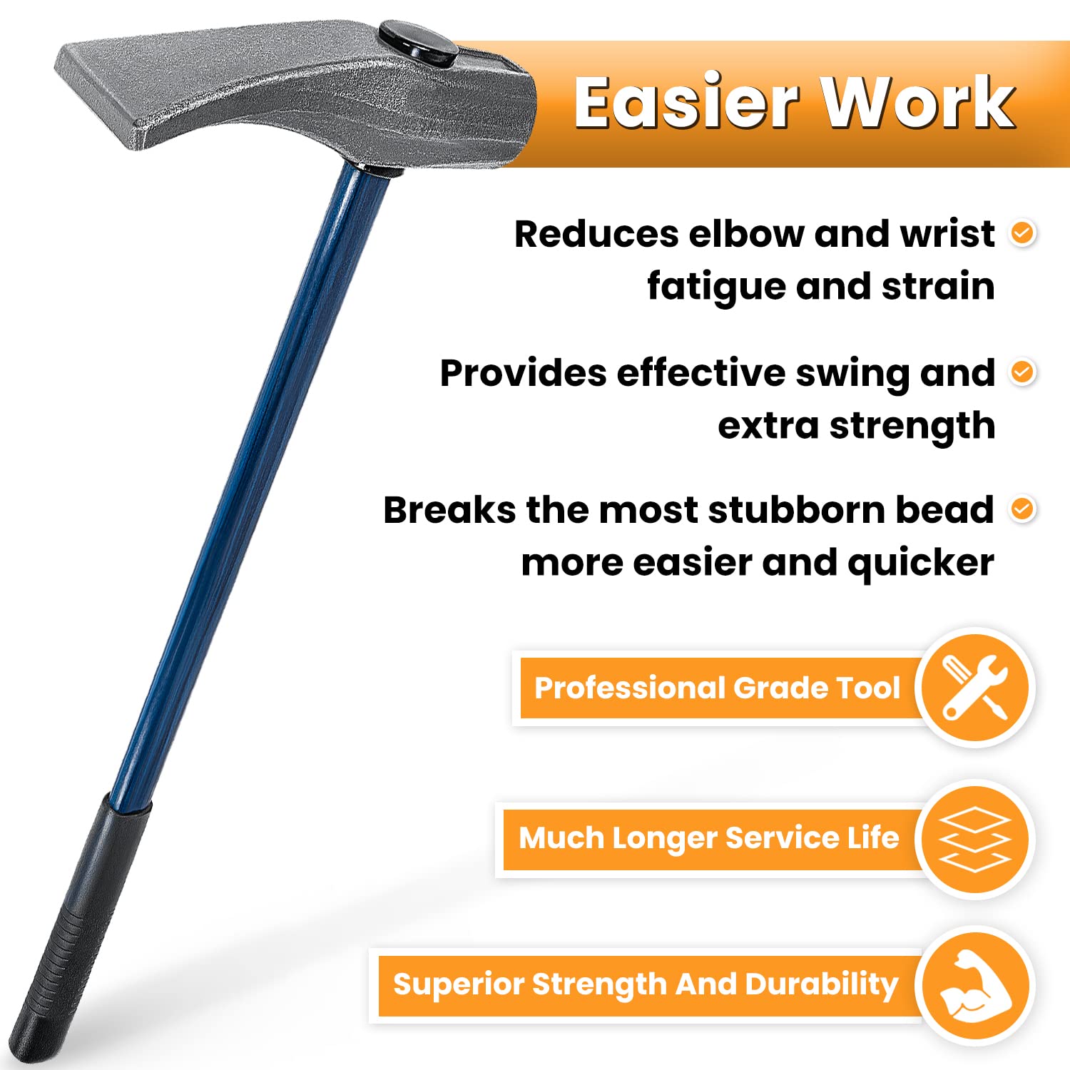 Replacement for Ken-Tool 35429 Bead Brkg Wg, 32 In, STL, Blue Black Tire Bead Breaker Wedge TG11E Duck-Billed Hammer For Passenger Car Truck Bus ATV UTV Farm Tractor Aircraft Tires