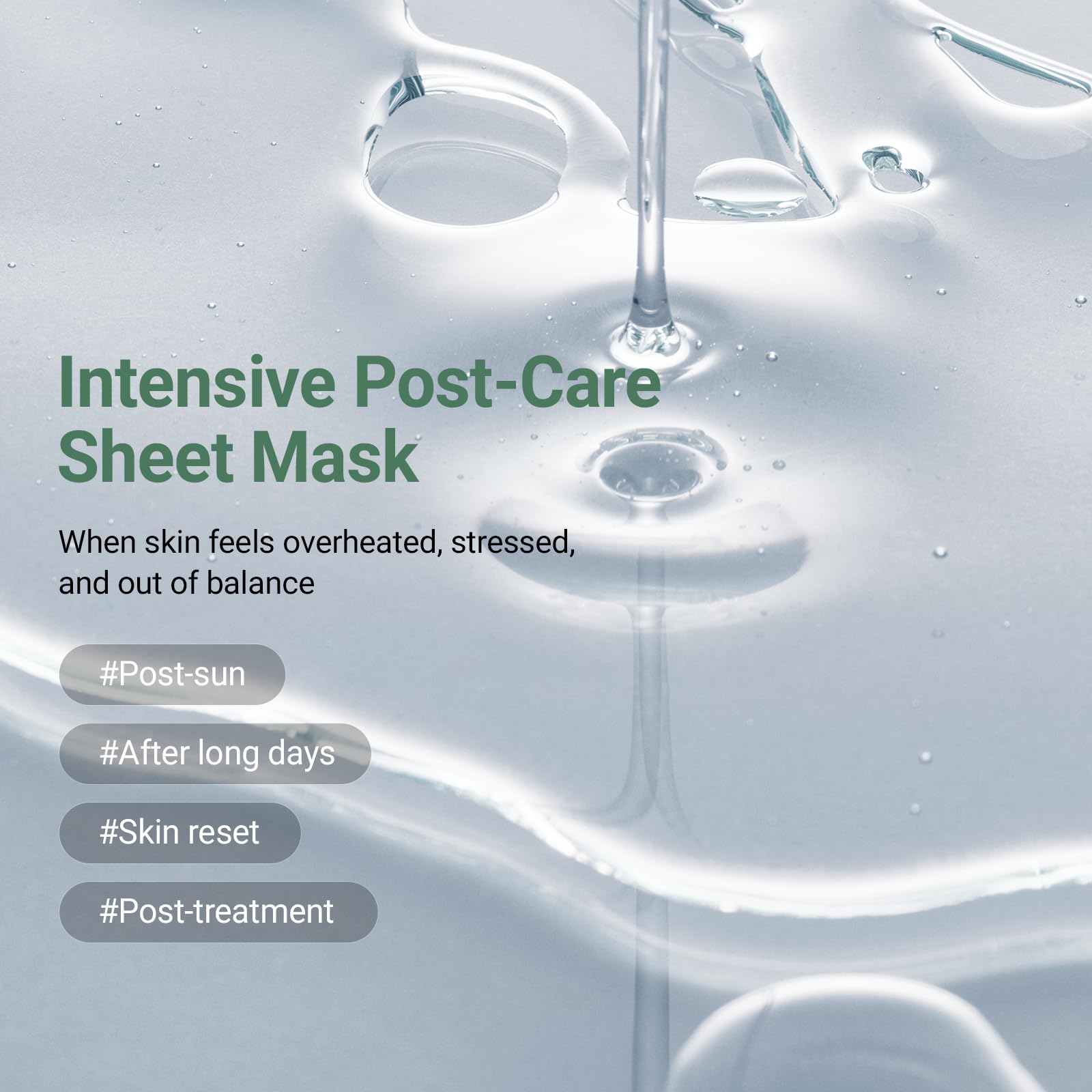DA EFFECT Cooling Treatment Sheet Mask – Skin Protection & Barrier Repair Care for Stressed, Irritated Skin | Post-Treatment Care | Calming, Hydrating Face Mask | 25g x 5 Sheets
