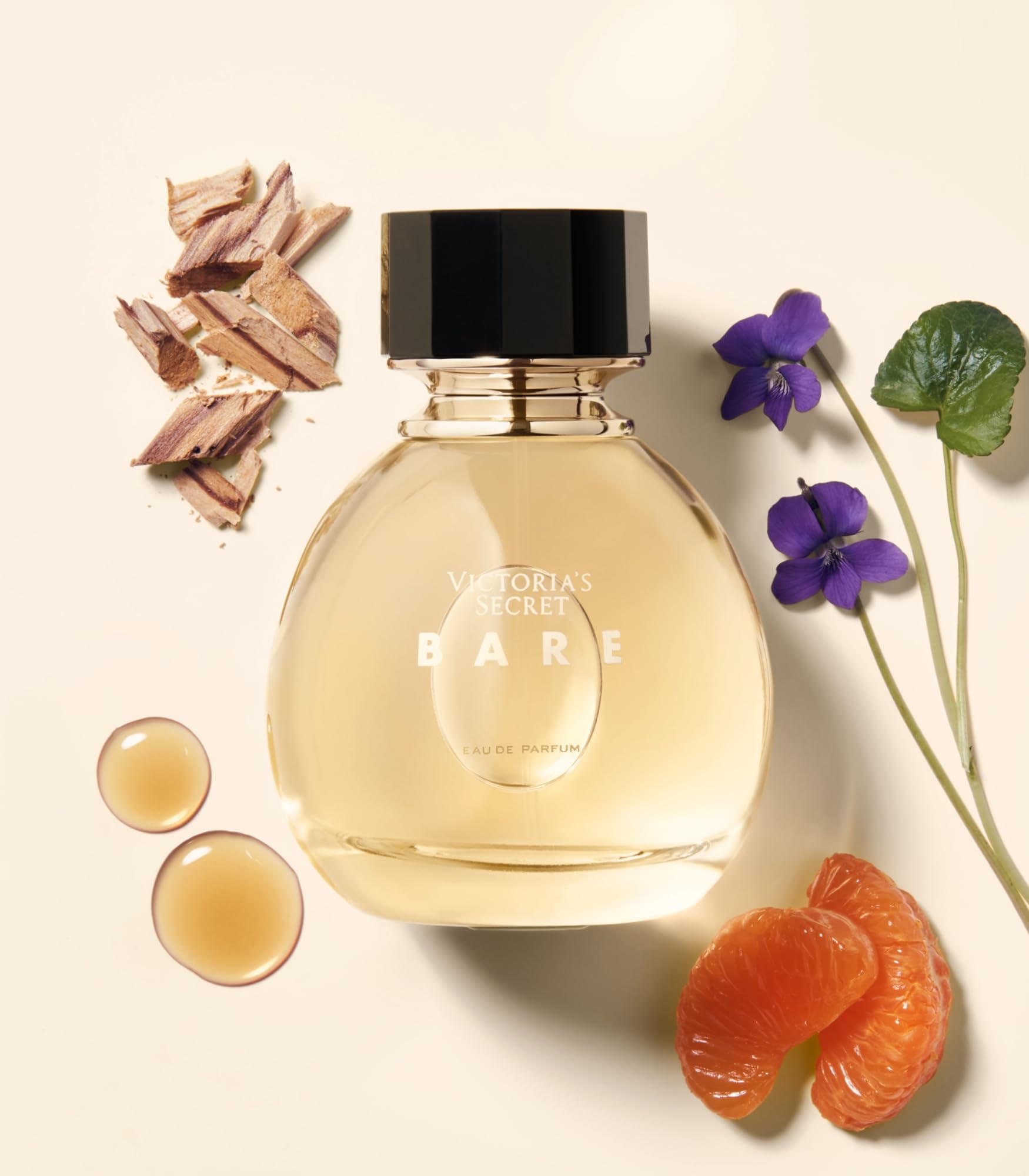 Victoria's Secret Bare Eau de Parfum, Notes of Australian Sandalwood, Mandarin Madagascar & Egyptian Violet, Perfumes for Women (3.4 oz)