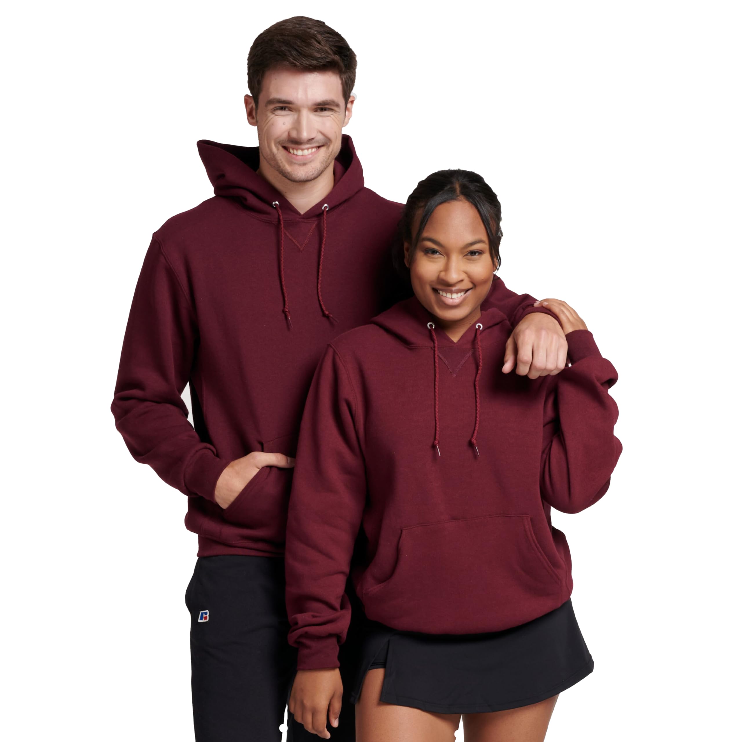 Russell Athletic Men's Dri-Power Fleece Pullover Hood, Maroon, Large