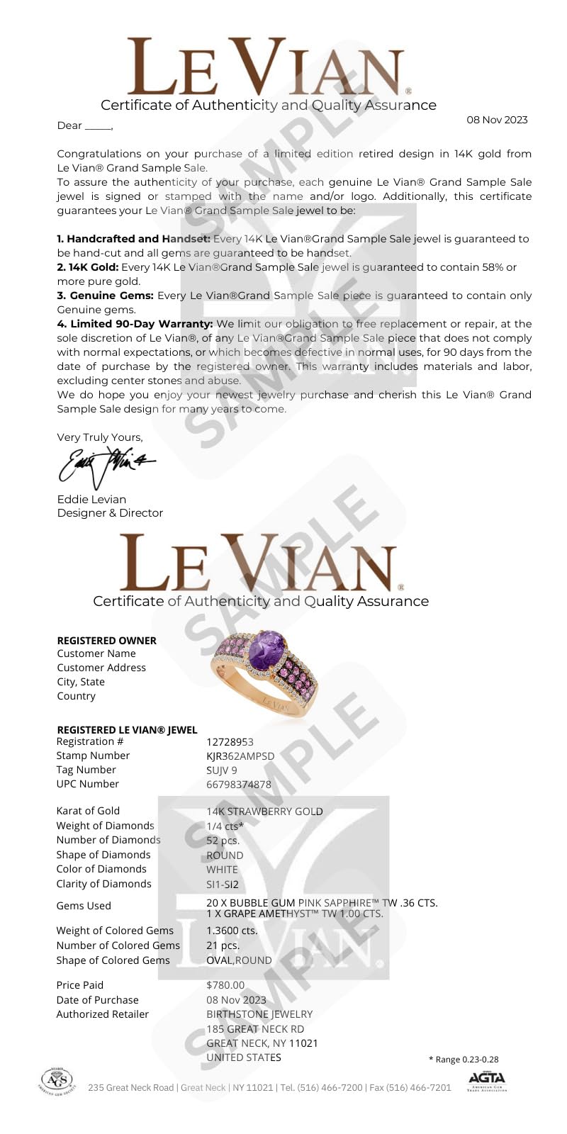 LE VIAN 1/50 Carat Diamond and 1 Carat Round Cut London Blue Topaz Pendant Necklace for Women I Elegant 14k White Gold Pendant for Her (H-I, 0.01 cttw) I 20 Inch Chain with Lobster Claw