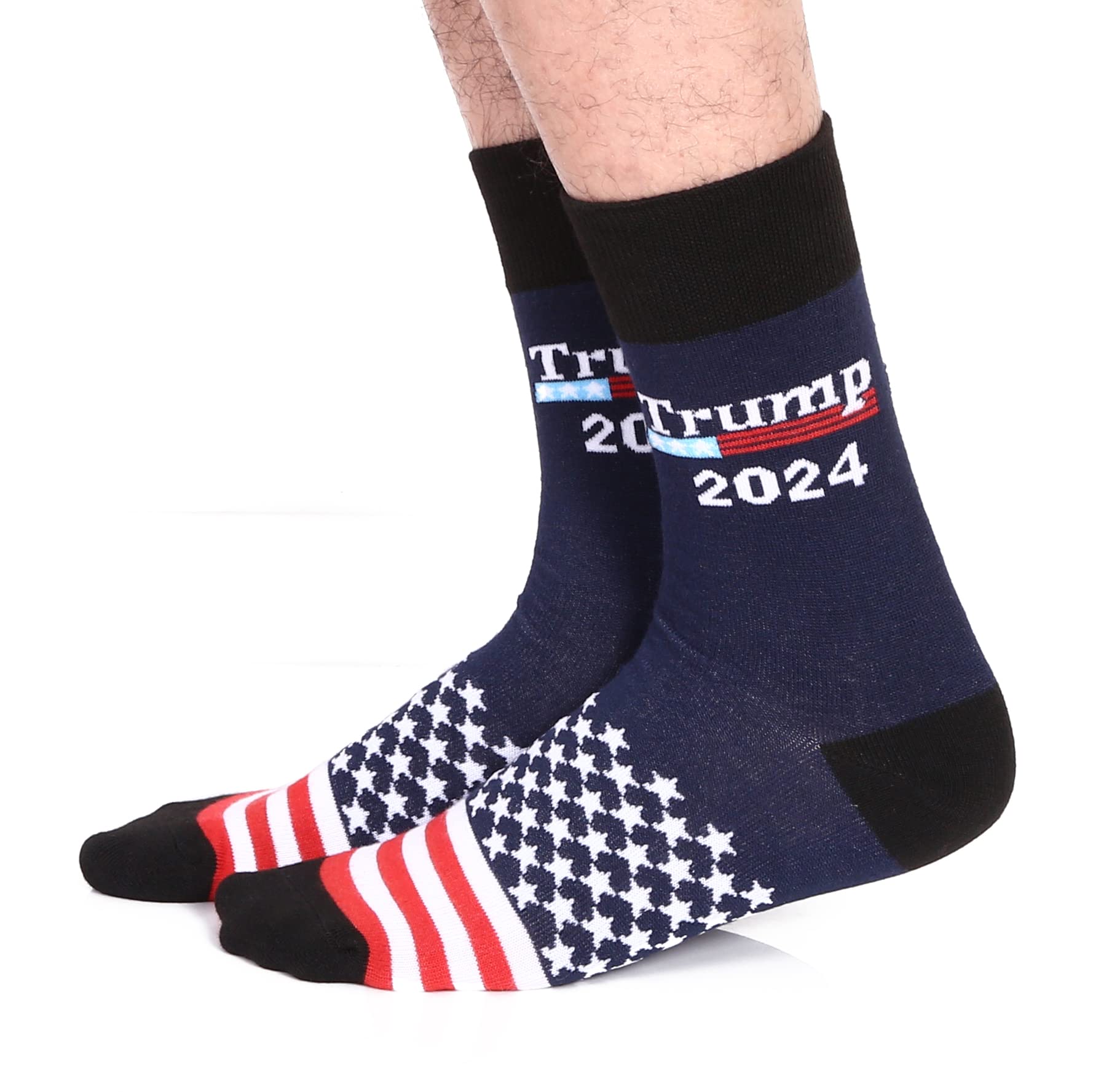 ZXGXLAW Trump 2024 Take America Back MAGA USA Patriotic Freedom Day Gifts Lets Go Brandon Funny Socks