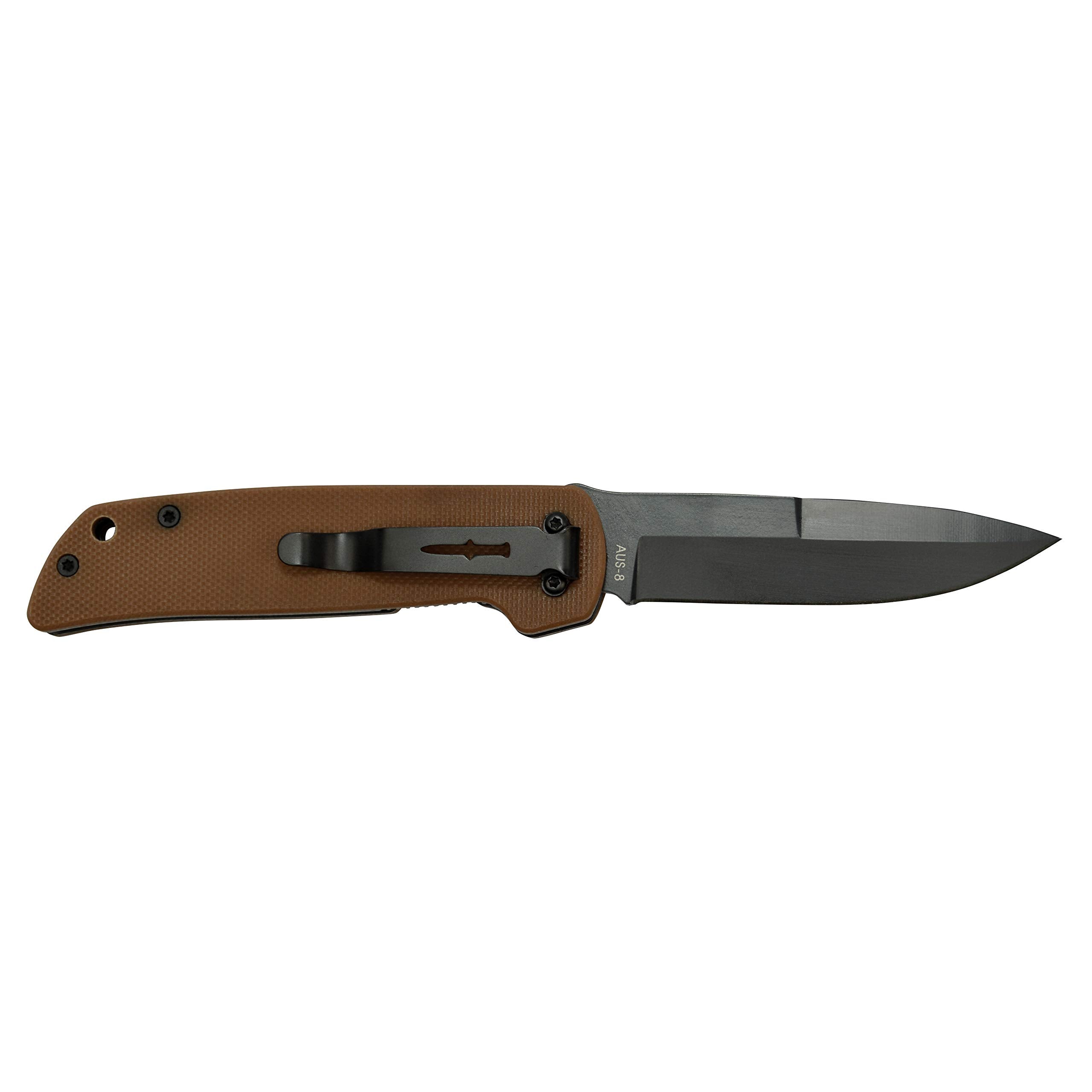 Camillus CUDA Mini, 6.75-inch Folding Knife; Coyote Brown, (19635)