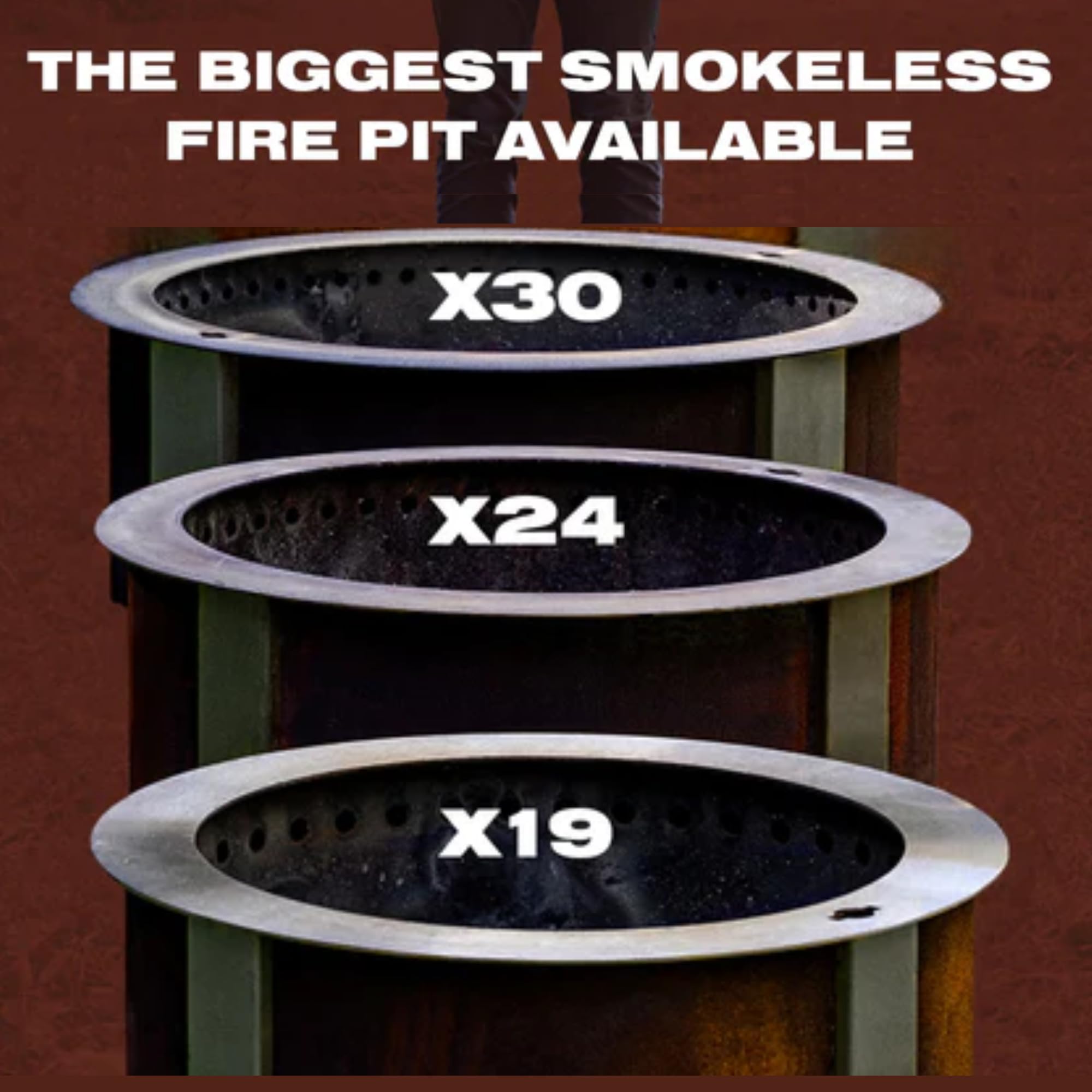 Breeo Smokeless Fire Pit (X Series 30, Corten Steel) | 34.5 inch Smokeless Firepit for Outside | 94 Pounds | Ideal for Families, Gifts for Dad | Compatible with Wide Range of Breeo Accessories