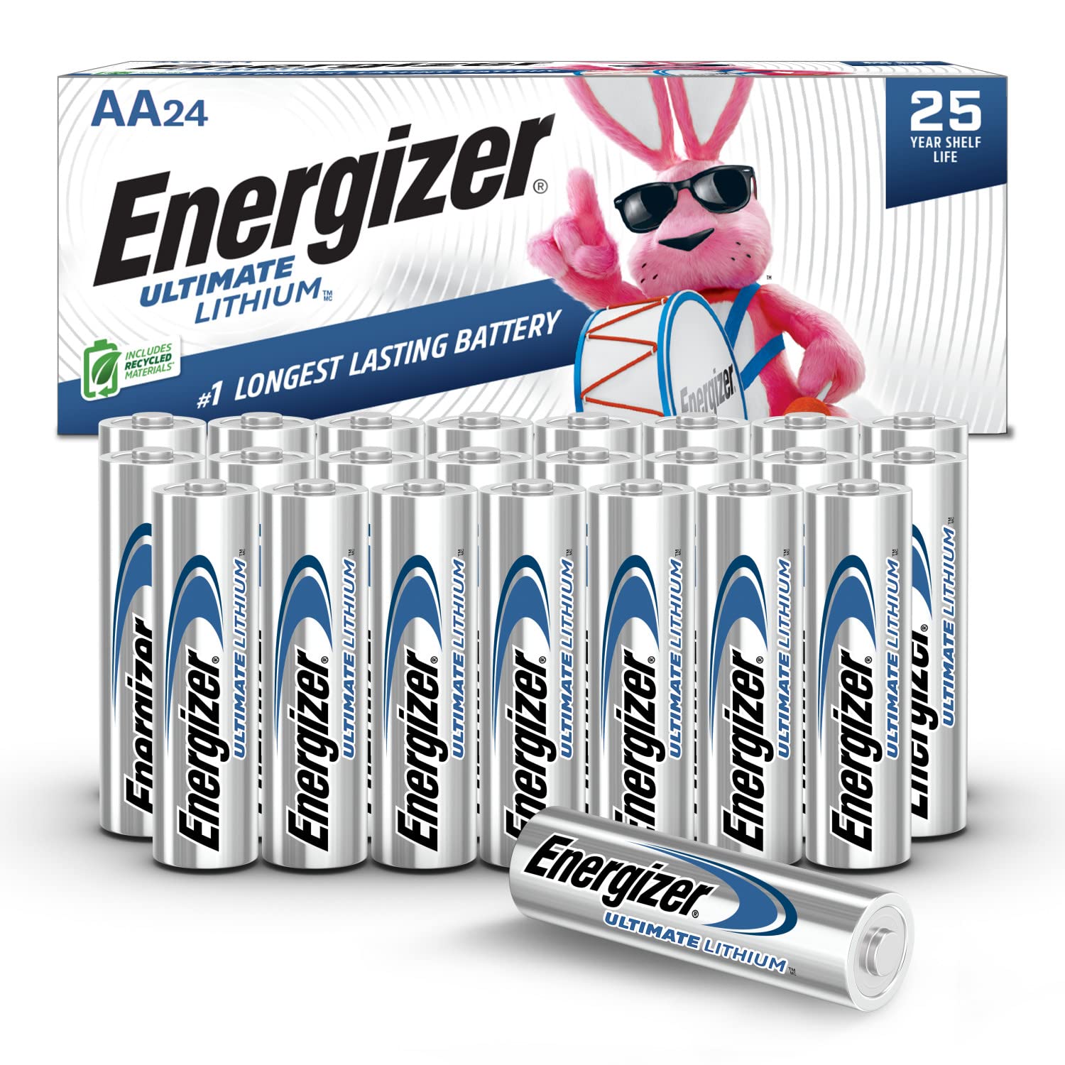 Energizer AA Batteries, Ultimate Lithium Double A Battery, 24 Count