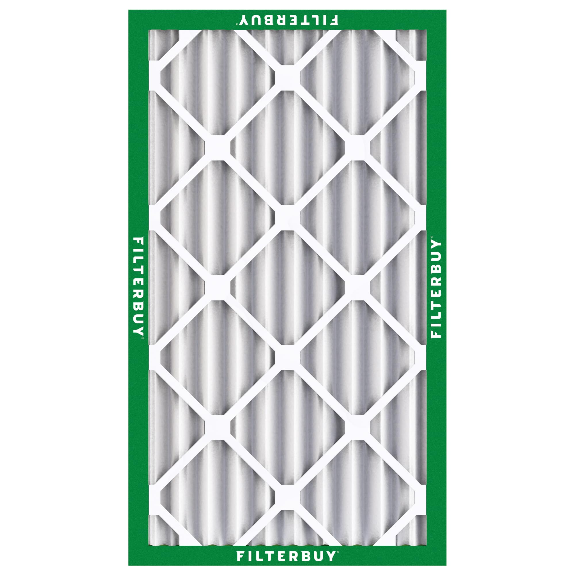 Filterbuy 14x25x4 Air Filter MERV 8 Dust Defense (2-Pack), Pleated HVAC AC Furnace Air Filters Replacement (Actual Size: 13.88 x 24.88 x 3.63 Inches)