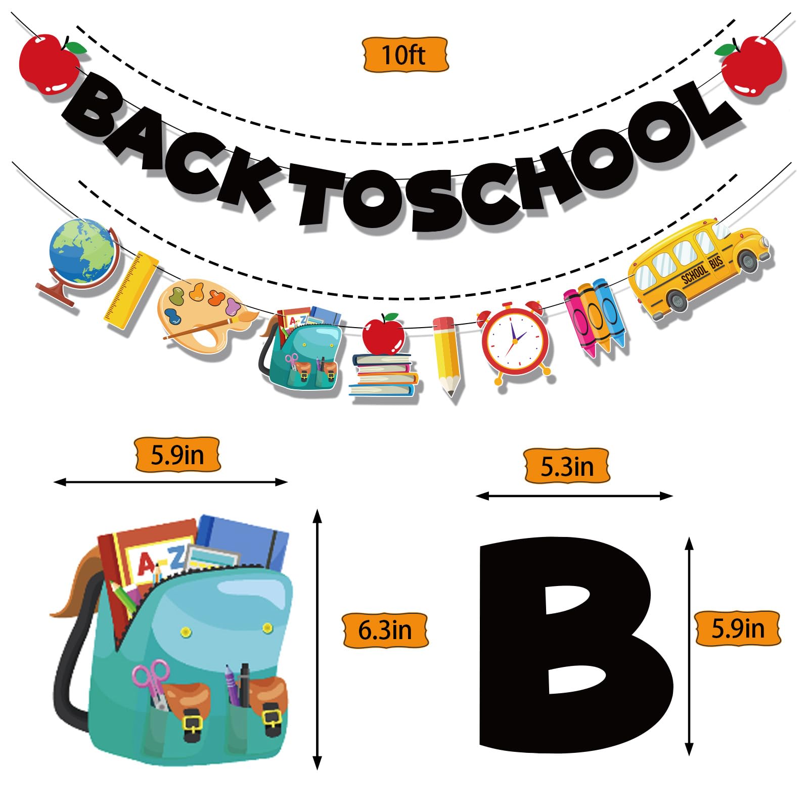 YQUQWN, Back to School Banner - No DIY, First Day of School Banner for First Day of School Decorations, Welcome Back to School Banner for Welcome Back to School Decorations, Back to School Decorations