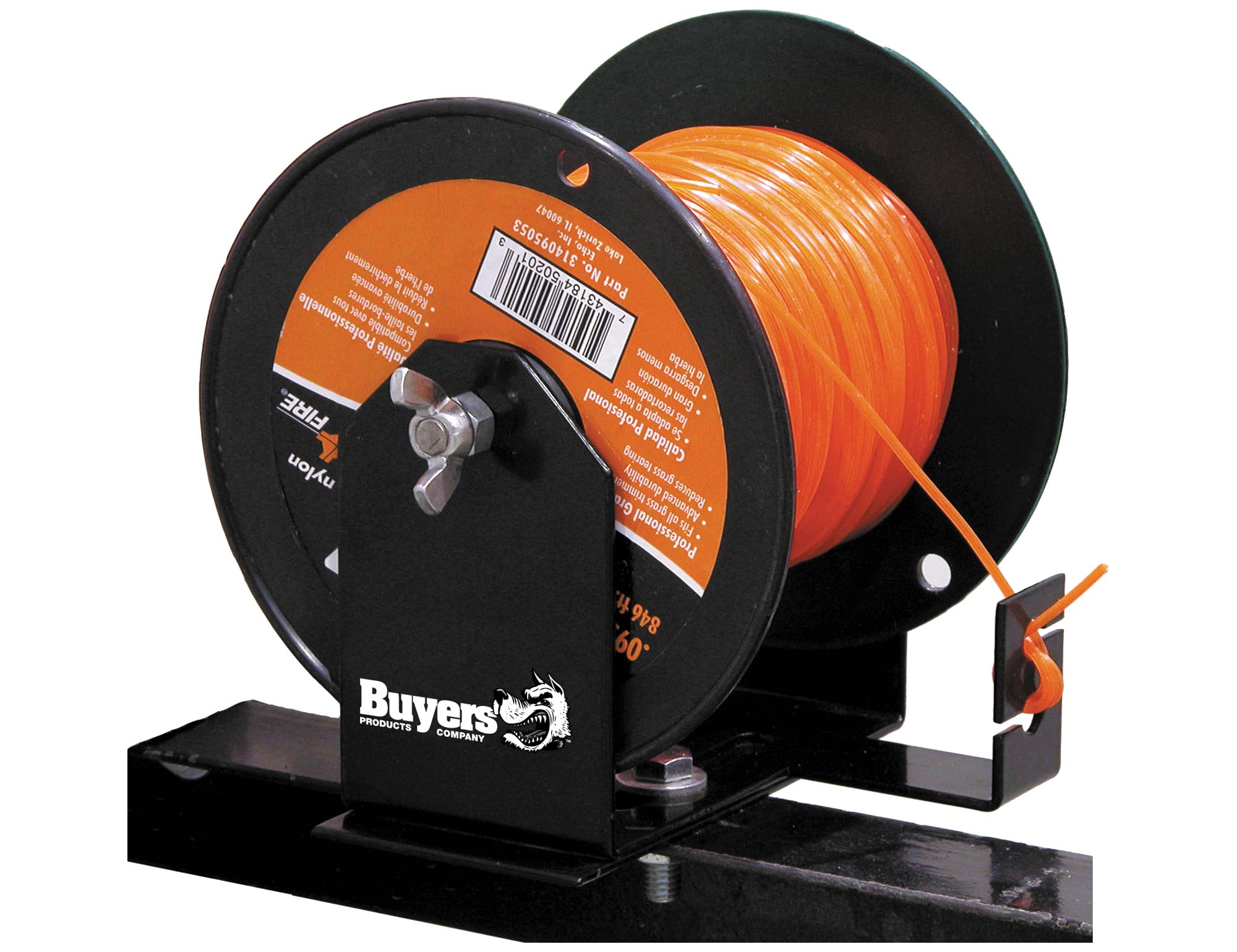 Buyers Products LT40 Weed Wacker Commercial Trimmer Line Holder w/ Mounting Hardware & Low Profile Steel Bracket Supports 3 Pound Spools, Made In The USA, Landscape Trailer Organization Accessories