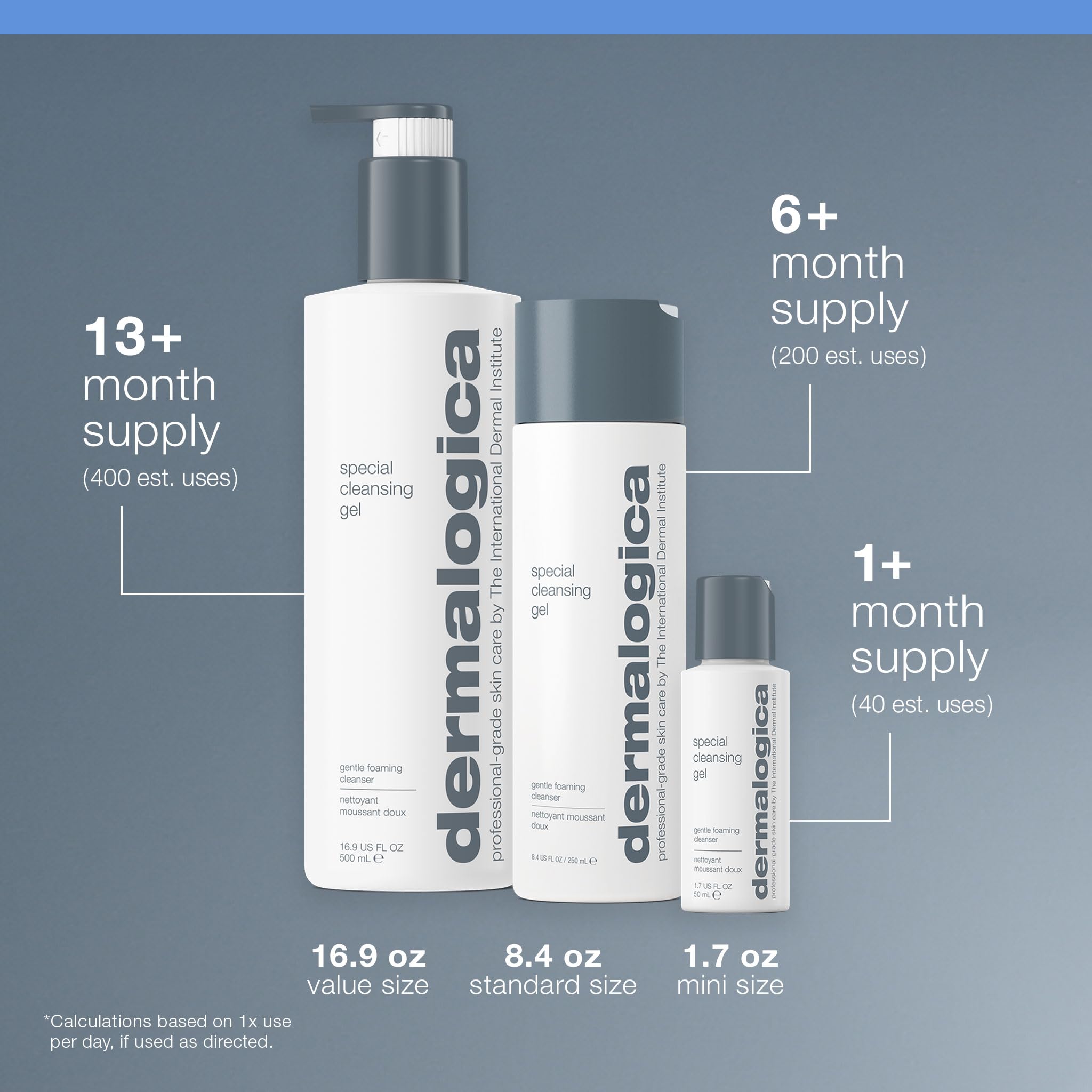 Dermalogica Special Cleansing Gel Gentle-Foaming Face Wash Gel for Women and Men - Leaves Skin Feeling Smooth And Clean, 8.4 Fl Oz