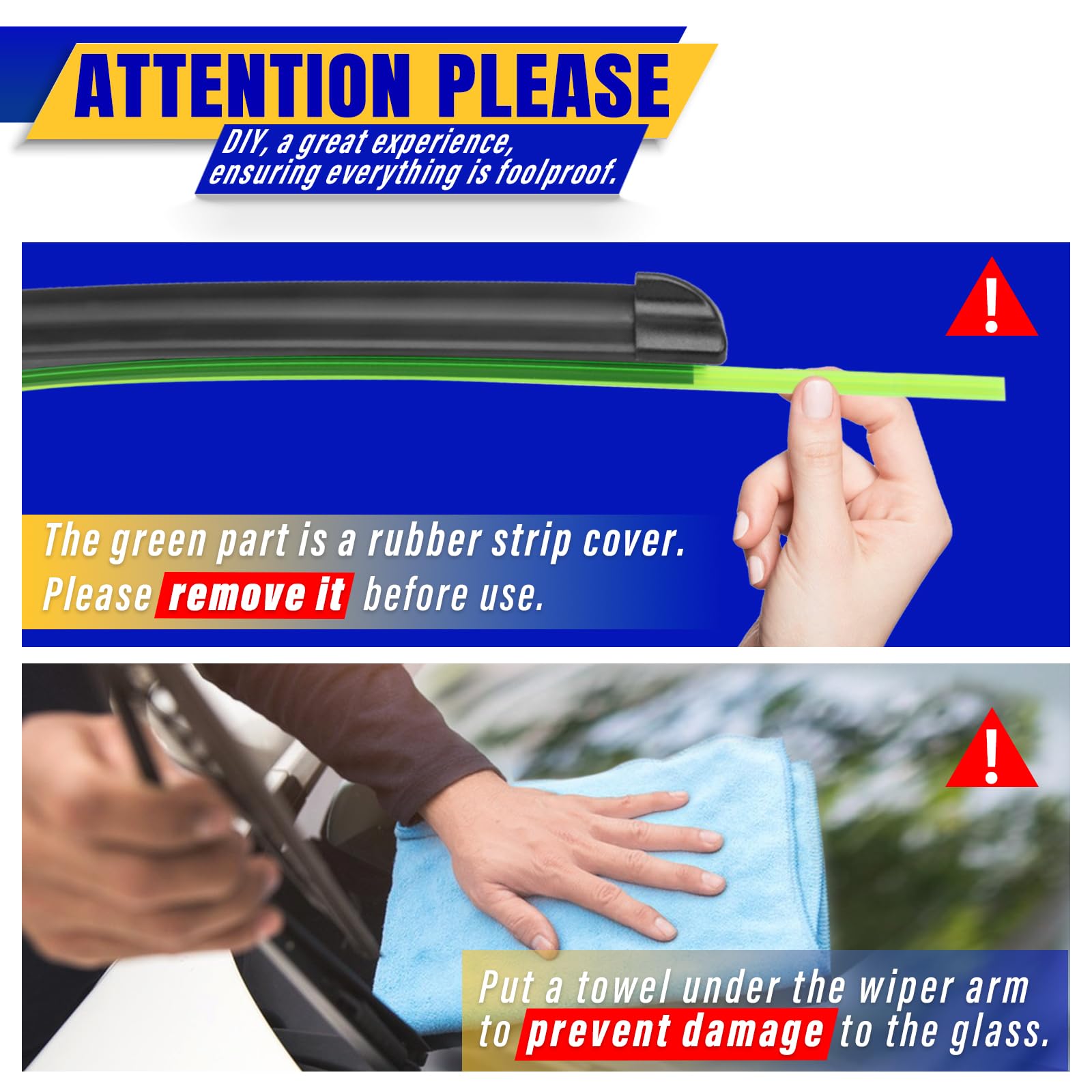 3 wipers Replacement for 2009-2020 Honda Fit, Windshield Wiper Blades Original Equipment Replacement - 28"/14"/14" (Set of 3) U/J HOOK