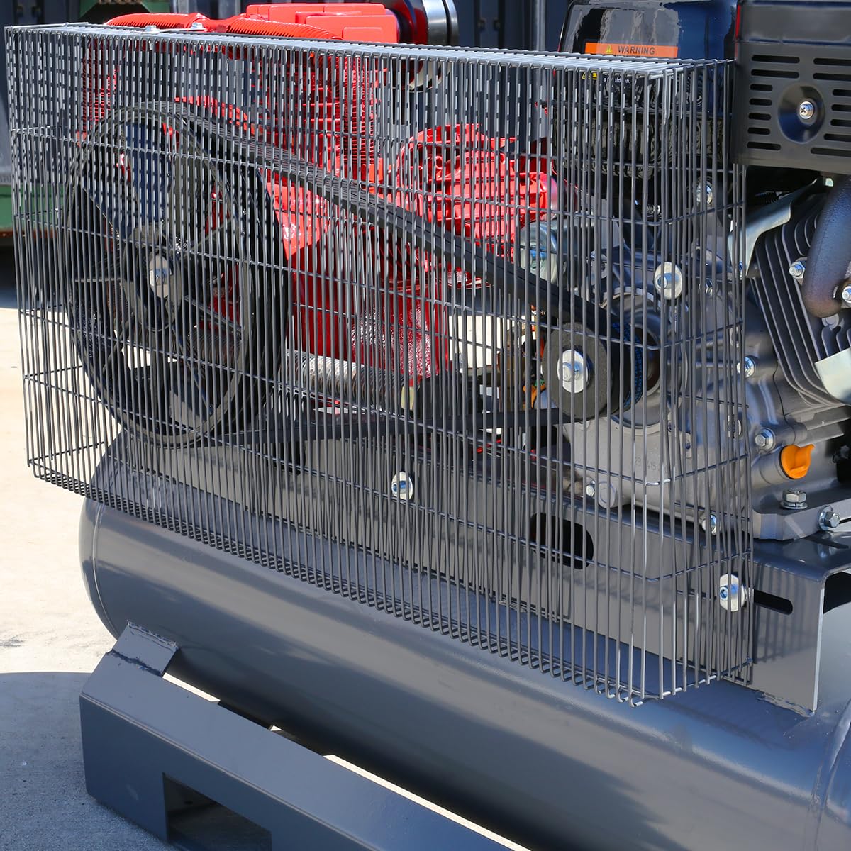 XtremepowerUS 13.0HP Air Compressor Tank 30 Gallon Gas-Powered Service Truck Horizontal Compressor Tank for Workshop, Construction Sites, Machinery