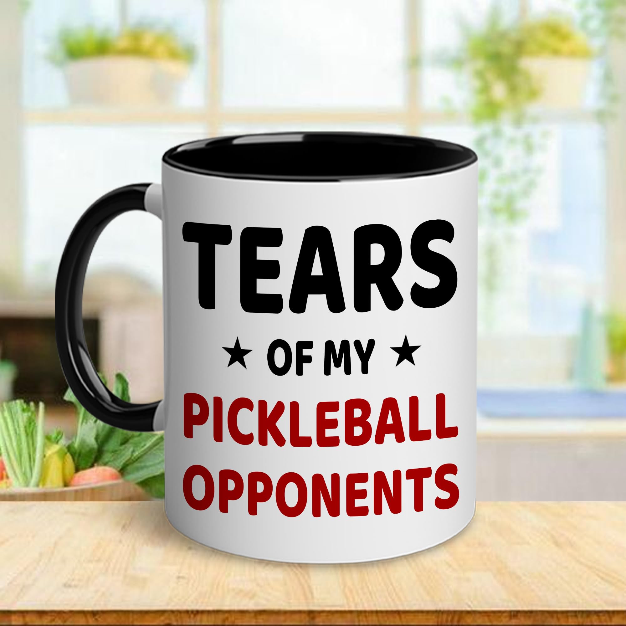 BSQUIELE Tears of My Pickleball Opponents Coffee Mug, Sports Player Gifts, Gift for Men, Boy - Funny Gift for Him, Dad, Husband, Friend on Birthday Christmas, Pickleball Player Gift, 11 oz Ceramic Cup