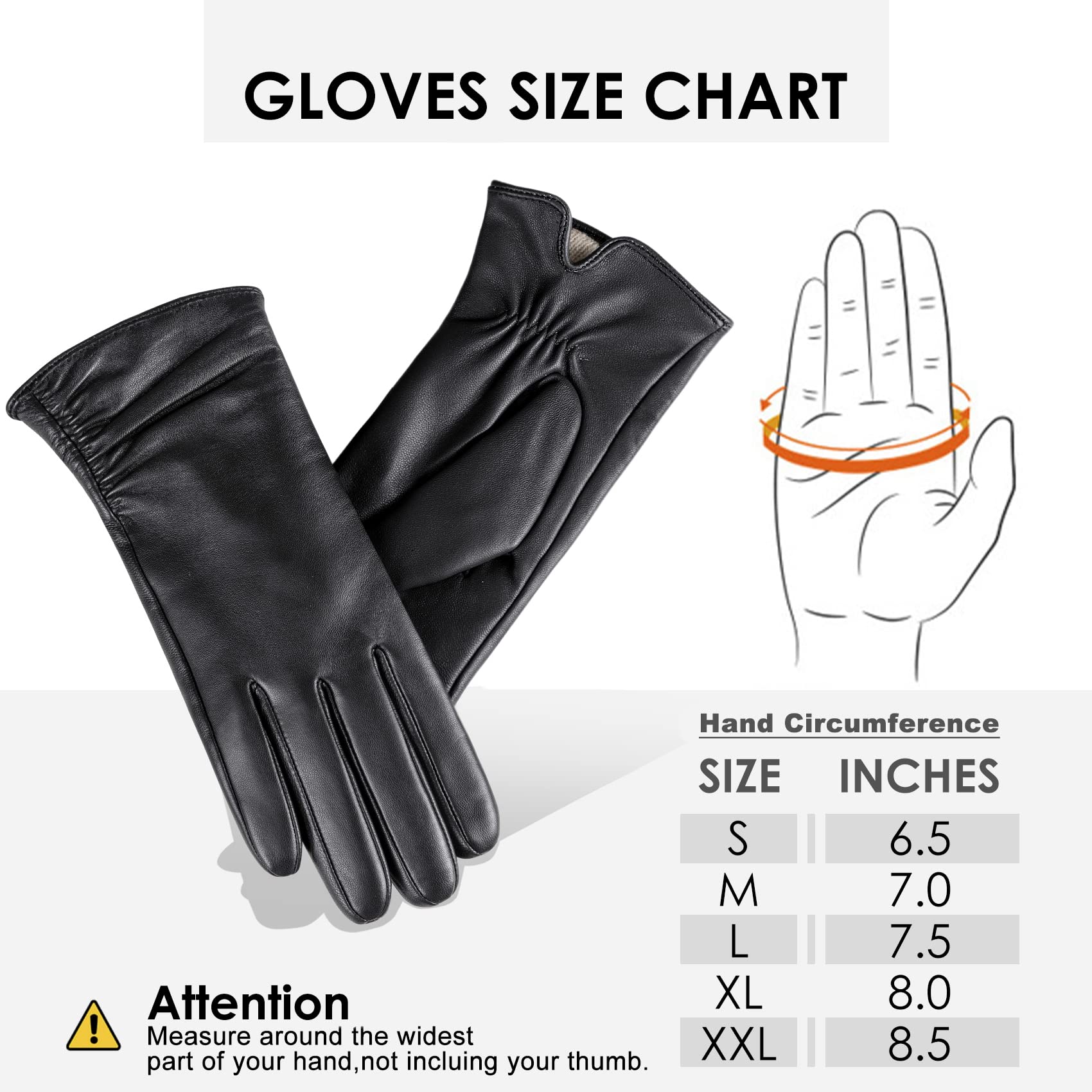 Womens Winter Leather Touchscreen Texting Warm Driving Lambskin Pure Genuine leather Gloves