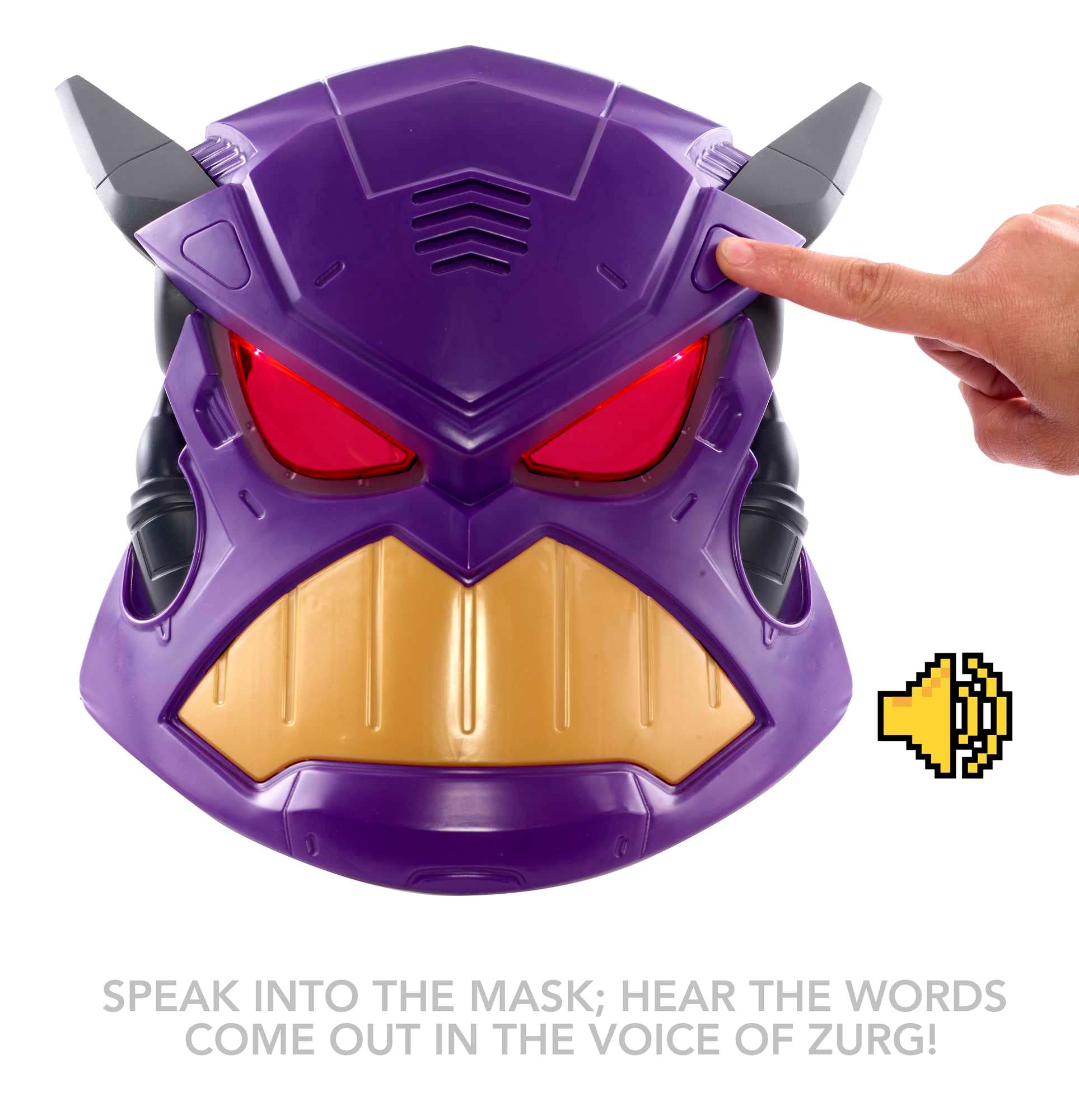 Mattel Disney and Pixar Lightyear Mask, Zurg Voice-Changing Role-Play Head Gear with Movie Dialogue, Voice Changer & Lights