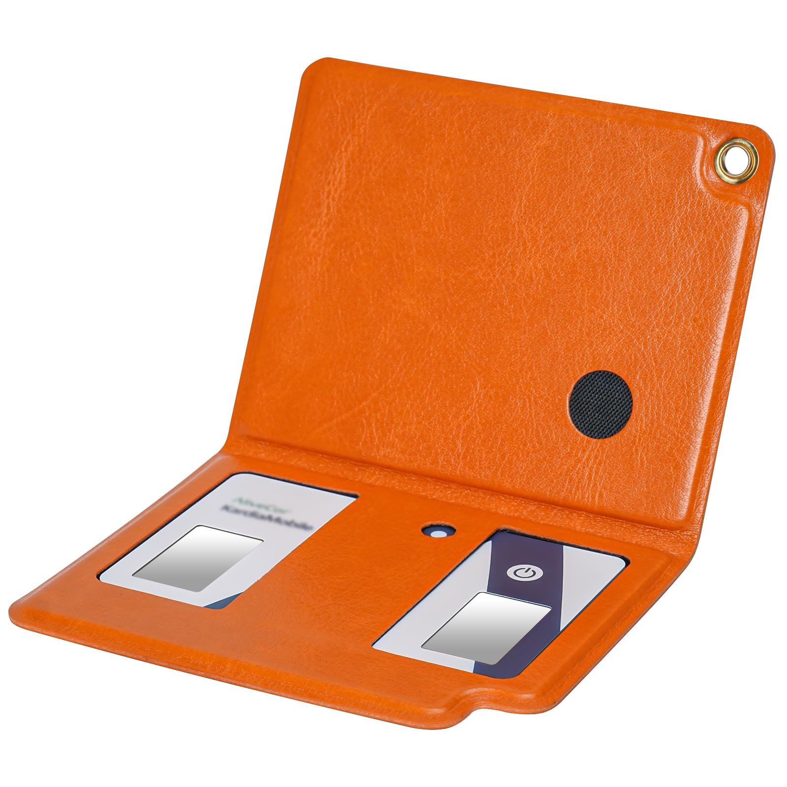 MGZNMTY Portable Hard Travel Case for AliveCor Kardia Mobile Card Heart Rate Monitor/Kardiamobile Card Personal EKG Monitor Devices (Case Only)(Charm Orange)