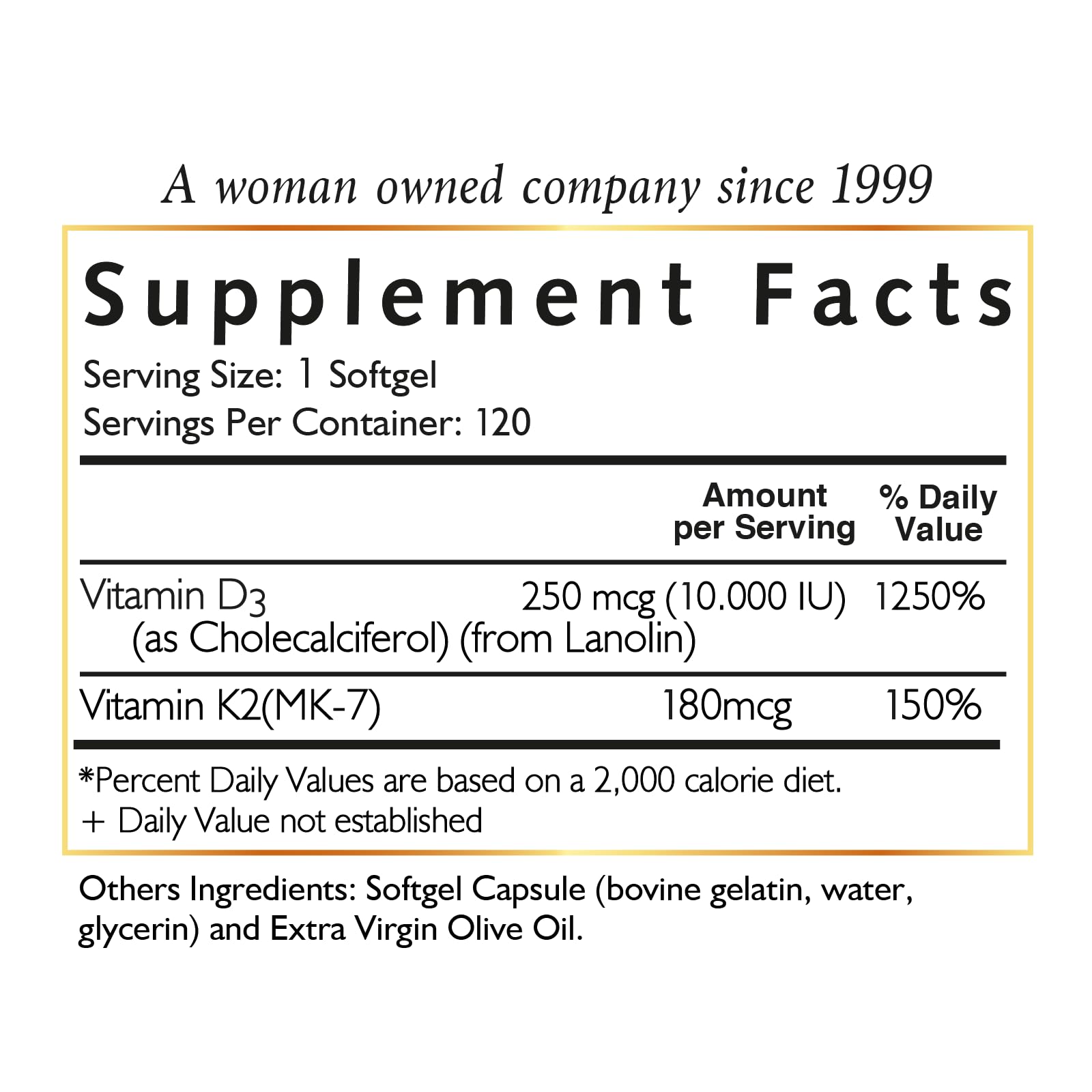 Coco March Vitamin D3+K2 10,000 IU - 4 Month Supply HIGH POTENCY - Immune & Joint Health Gluten Free, GMO Free, Dairy Free, Keto Friendly, Paleo Friendly, 250 mcg of D3-180 mcg of Vitamin K2