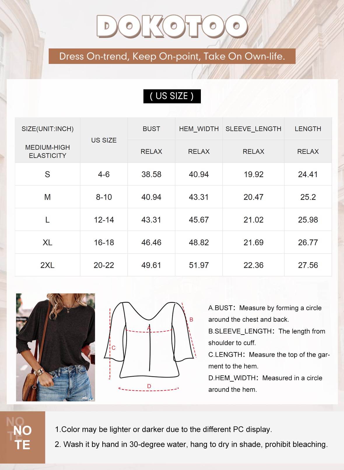 Dokotoo Womens Top Long Sleeve Shirts for Women Summer 2024 Fall Fashion Trendy Tops Clothes Blouses for Women Dressy Casual Business Outfits Teacher Women's T-Shirts T Shirts