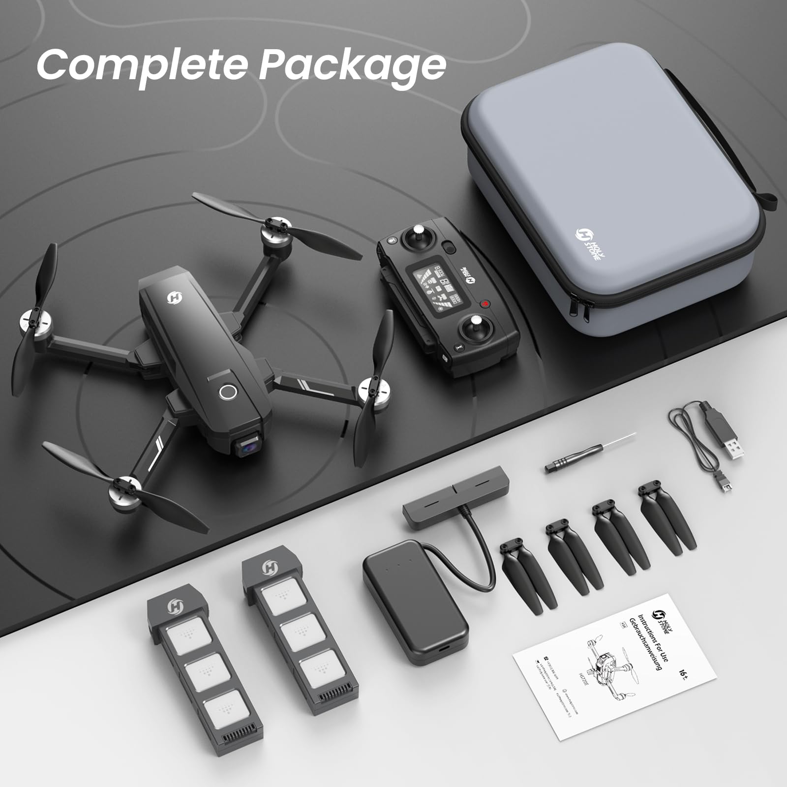 Holy Stone HS720E Drones with Camera for Adults 4K,Integrated Remote ID, 2 Batteries 46 Min Flight Time, 5GHz FPV Transmission, 130° FOV EIS Camera,Drone with 4K/30FPS Video,Brushless Motor, Auto Return, Follow Me, GPS Drone for Beginner