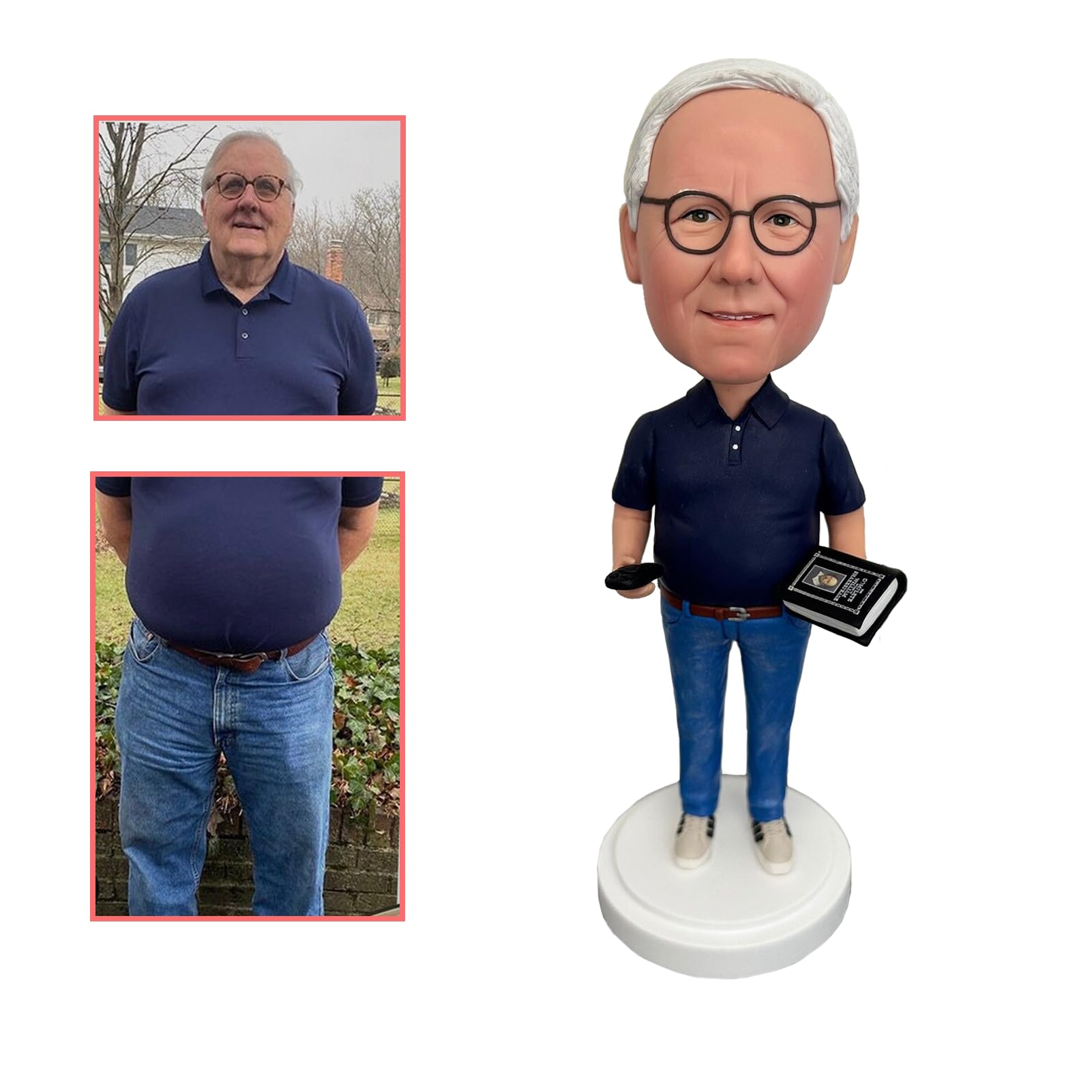 AWZY Custom Bobblehead, Personalized Unique Handmade Bobbleheads Figurine, Action Figure Based on Your Photo