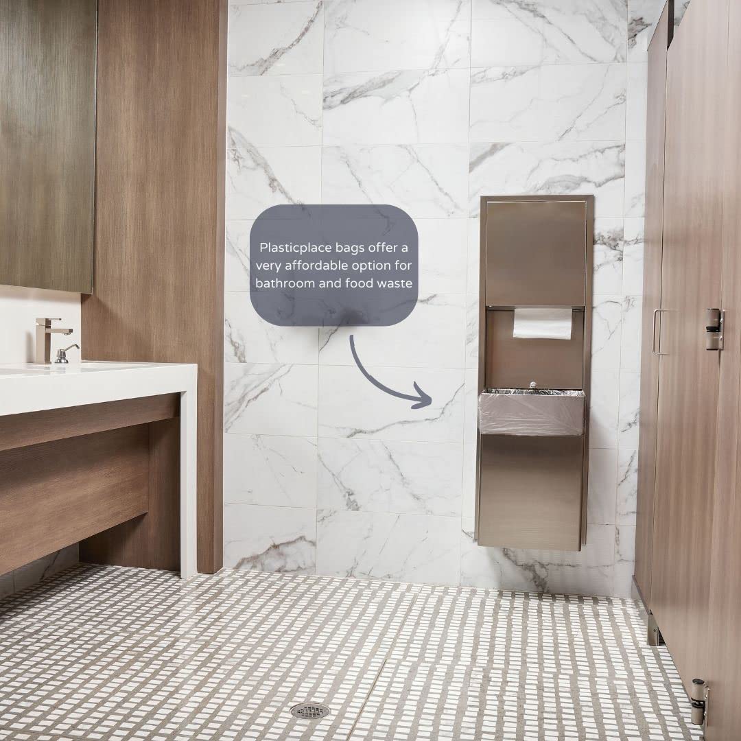 Plasticplace 33 Gallon Trash Bags │ 11 Microns │ Clear High Density Garbage Can Liners │ 33” X 40” (500Count)