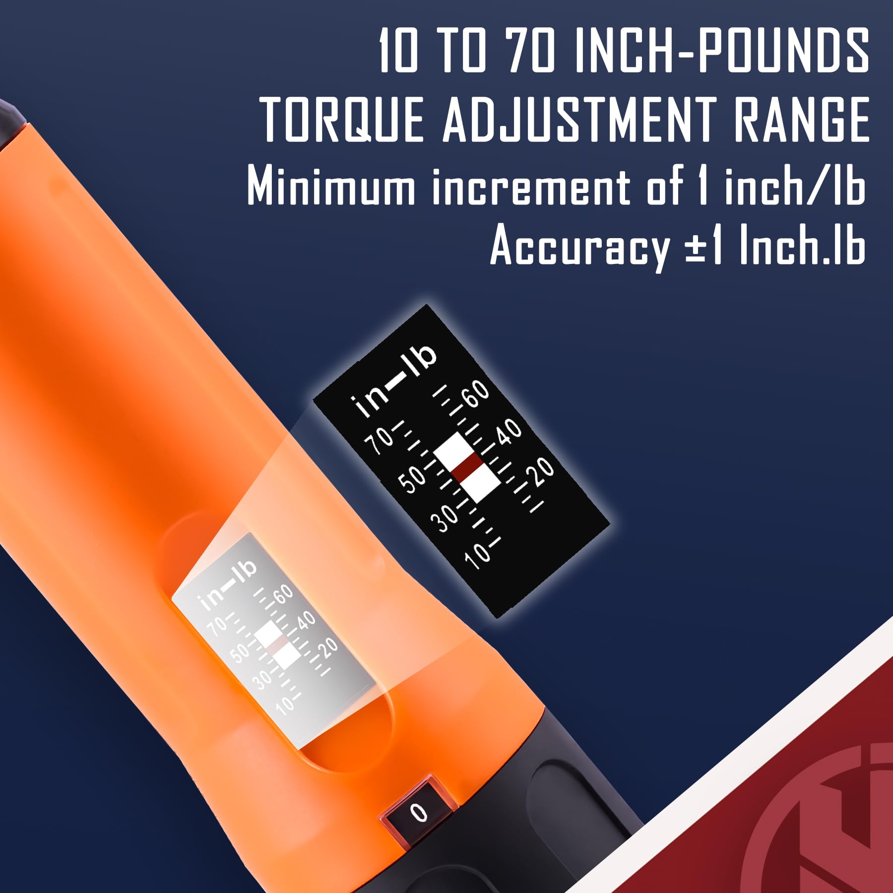 KNINE OUTDOORS Torque Screwdriver Wrench Driver Set 10-70 Inch Pounds lbs for Maintenance with T-bar Handle, 40 Hex Bits, 1/4" Socket, Shaft Extension, For Tools, Bike Repairing and Mounting, Orange