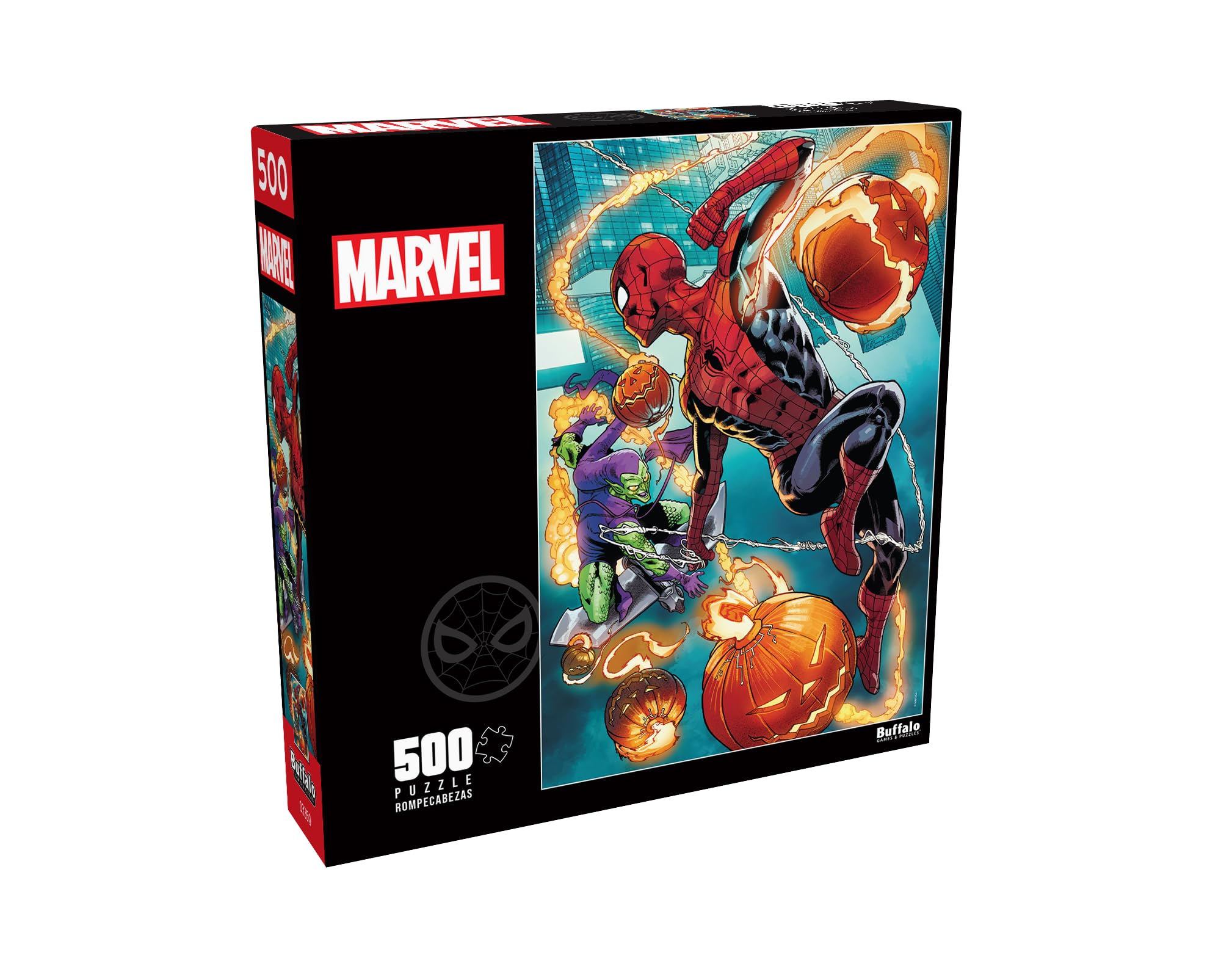 Buffalo Games - Marvel - Spider-Man vs. Green Goblin - 500 Piece Jigsaw Puzzle for Adults Challenging Puzzle Perfect for Game Nights - Finished Puzzle Size is 21.25 x 15.00