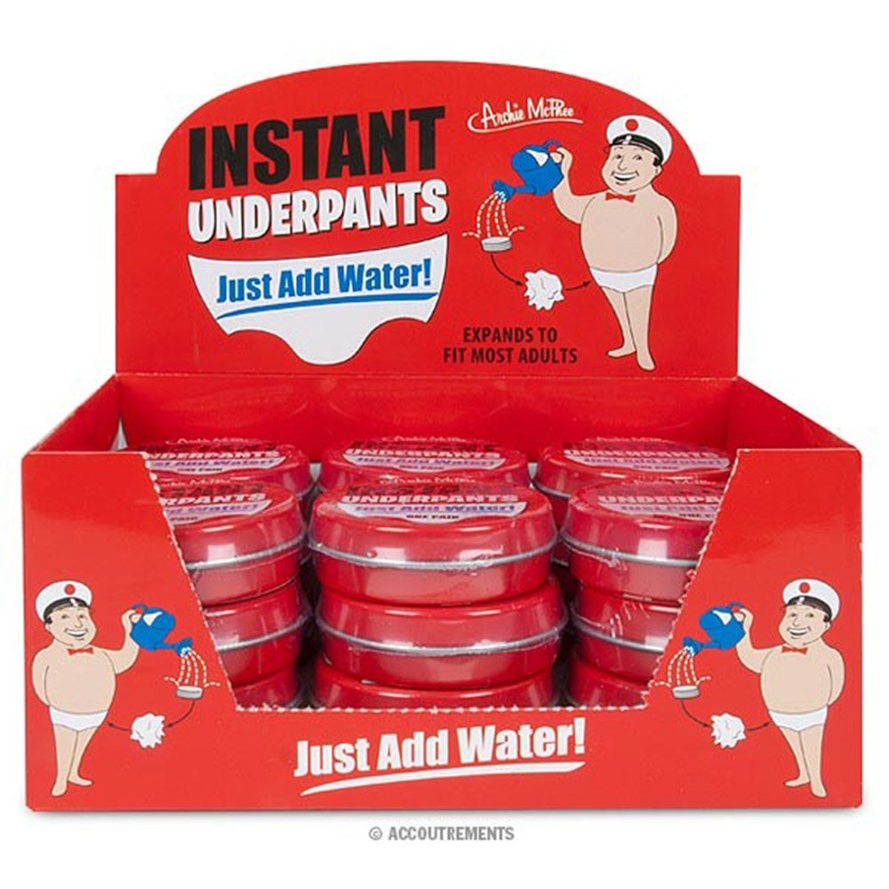 Archie Mcphee Instant underpants. Just add water one pair