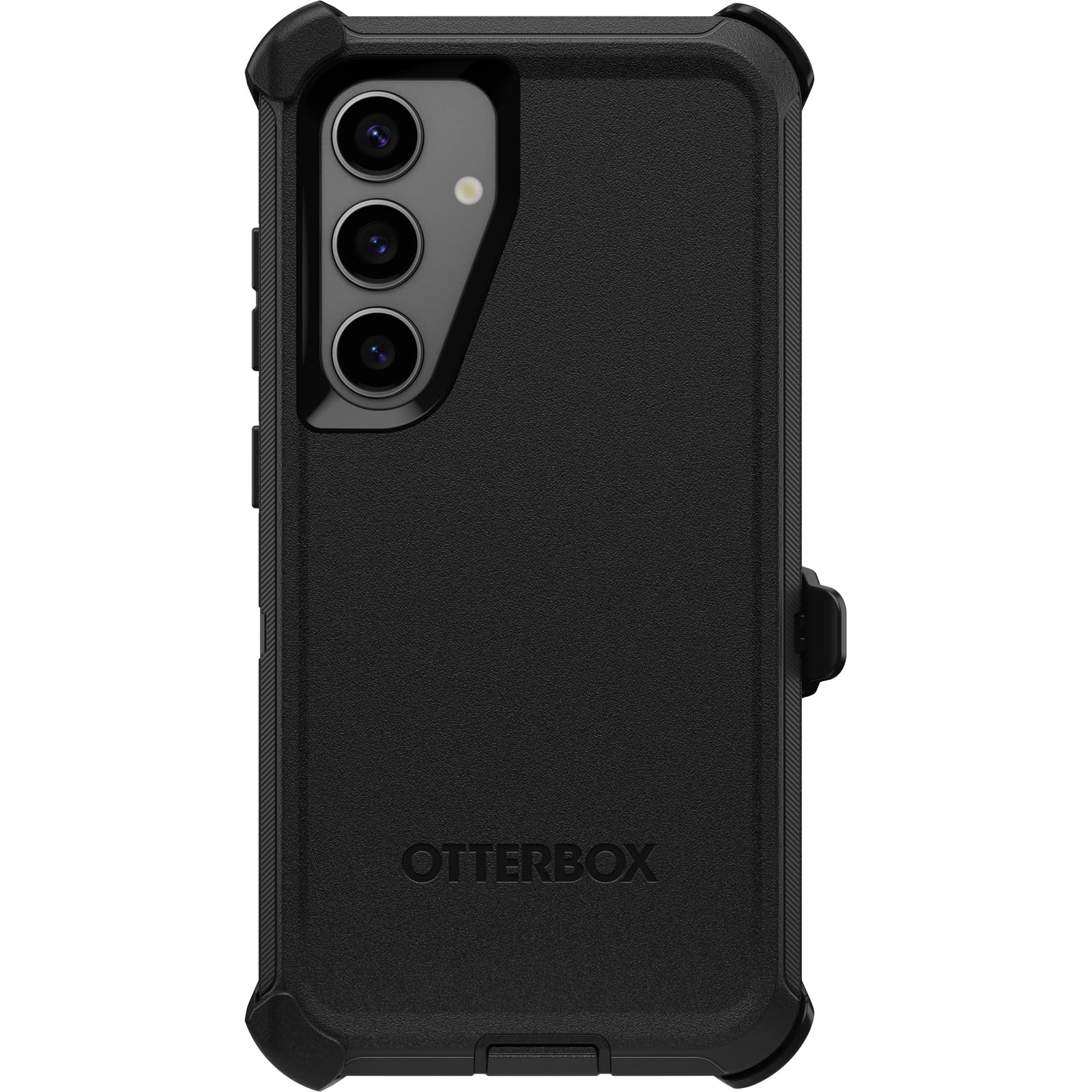 OtterBox Samsung Galaxy S24 Defender Series Case - Single Unit Ships in Polybag, Ideal for Business Customers - Black, Rugged & Durable, with Port Protection, Includes Holster Clip Kickstand