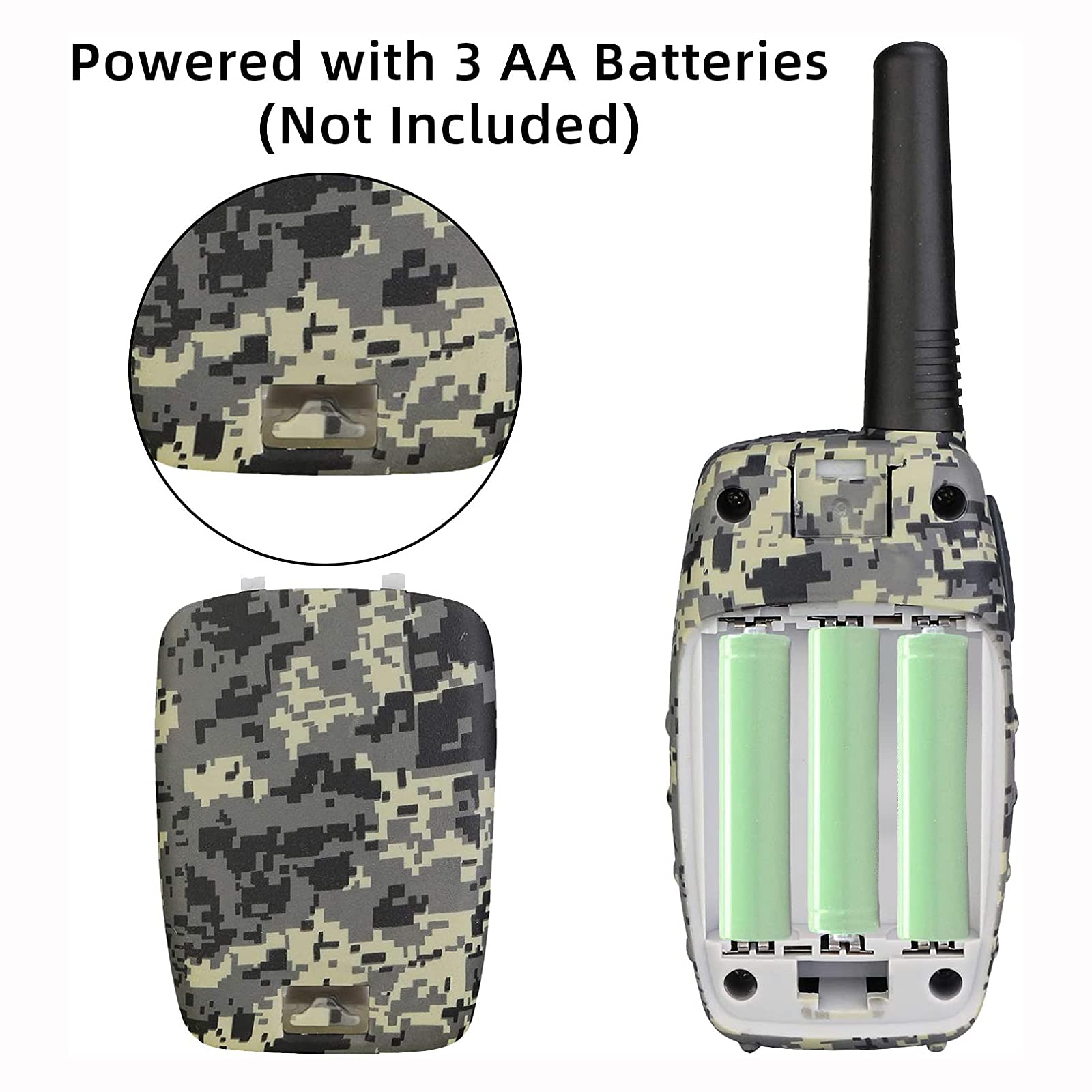 Retevis RT628 Kids Walkie Talkies,Army Toys for 5-13 Year Old Boys Girls,FRS Walkie Talkie for Kids,Gifts for Birthday Outdoor Camping(1 Pair Camo)